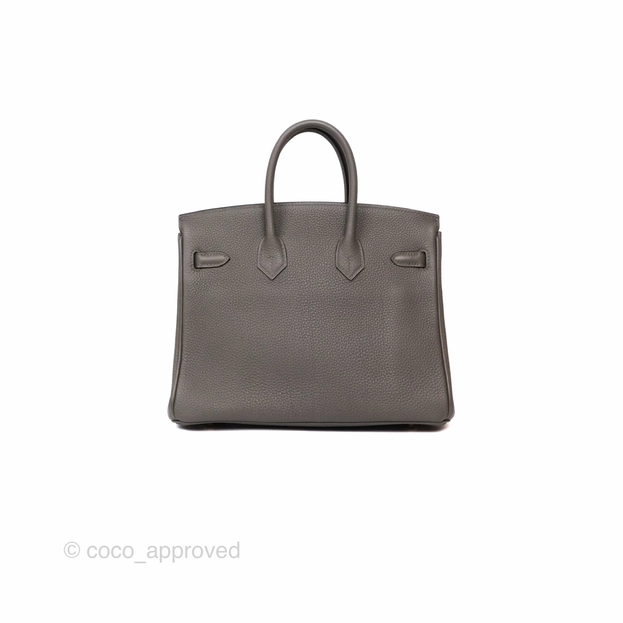 Herms Birkin 25 Retourne Gris Meyer 0L Togo Gold Hardware
