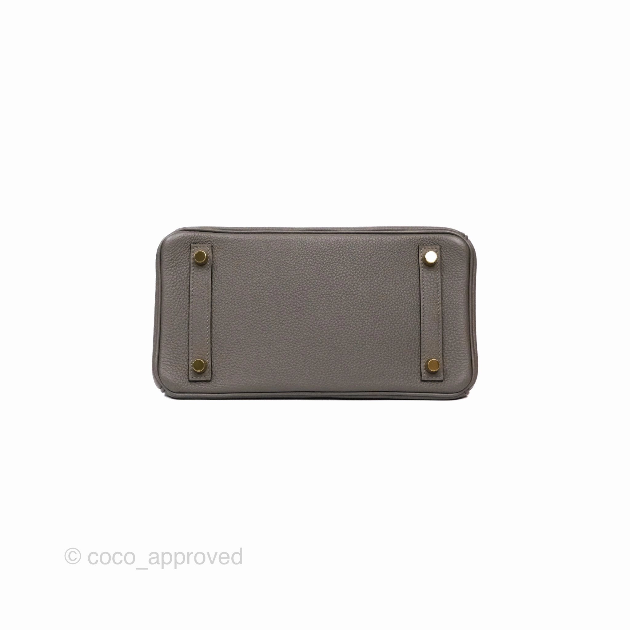 Herms Birkin 25 Retourne Gris Meyer 0L Togo Gold Hardware