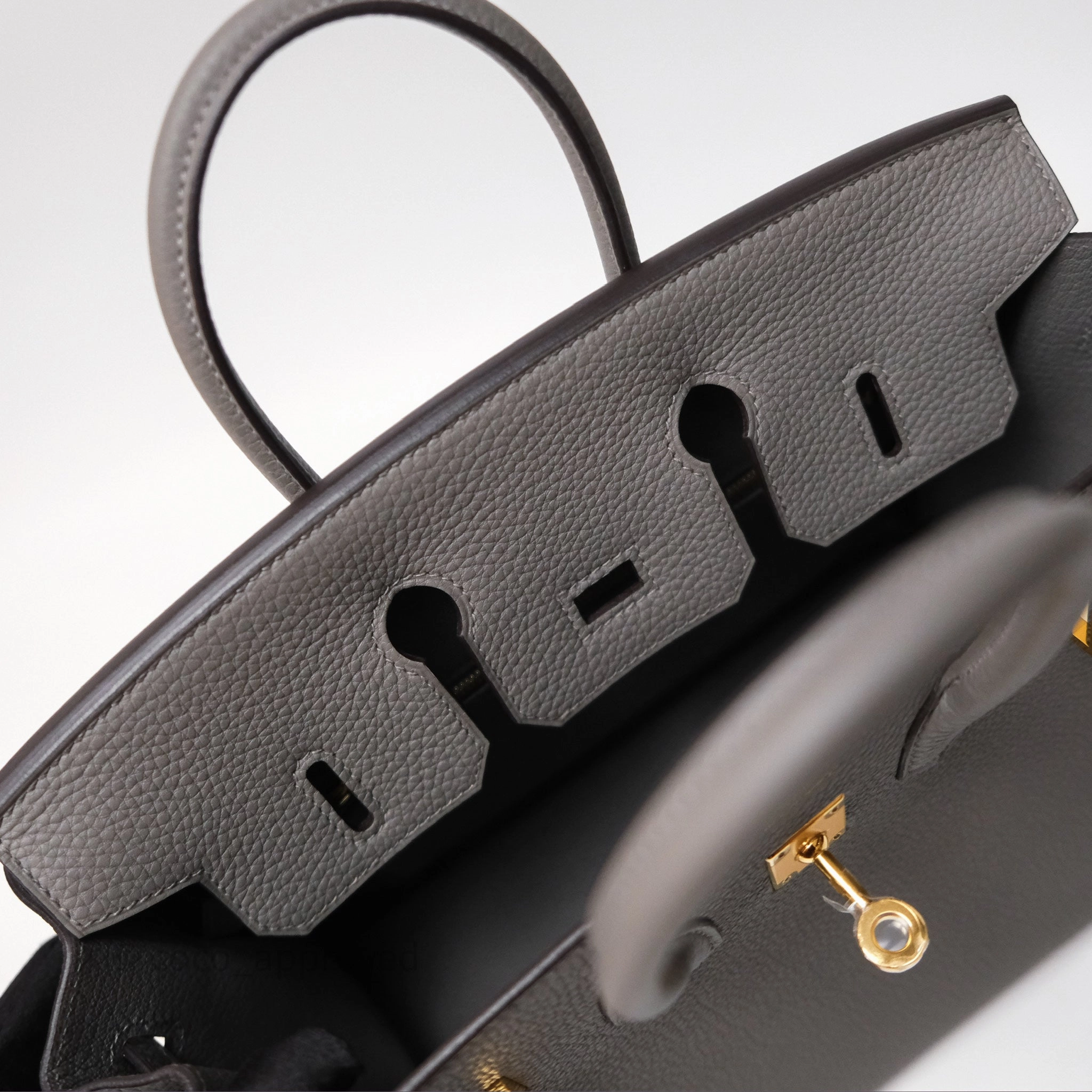 Herms Birkin 25 Retourne Gris Meyer 0L Togo Gold Hardware