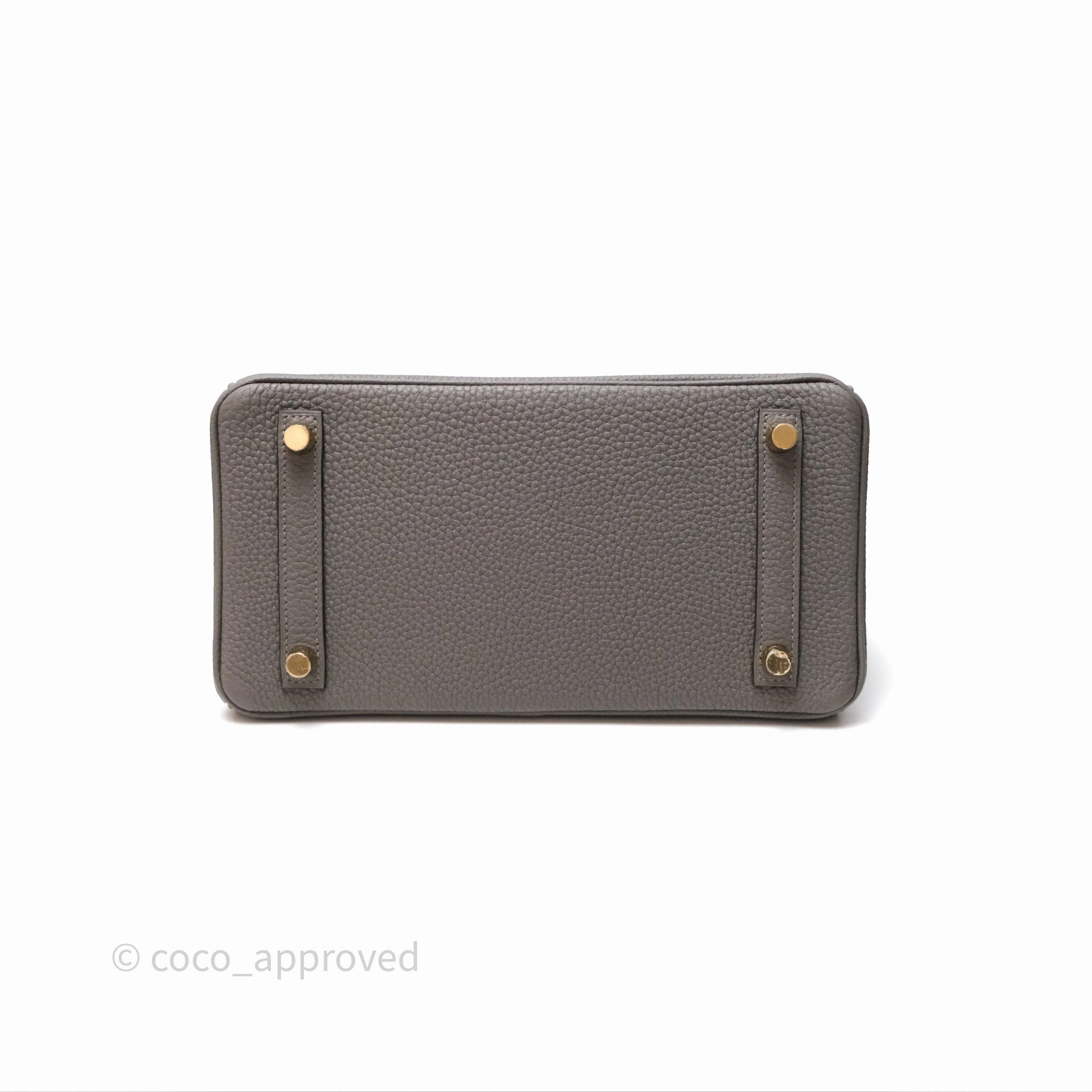 Herms Birkin 25 Retourne Gris Meyer 0L Togo Gold Hardware