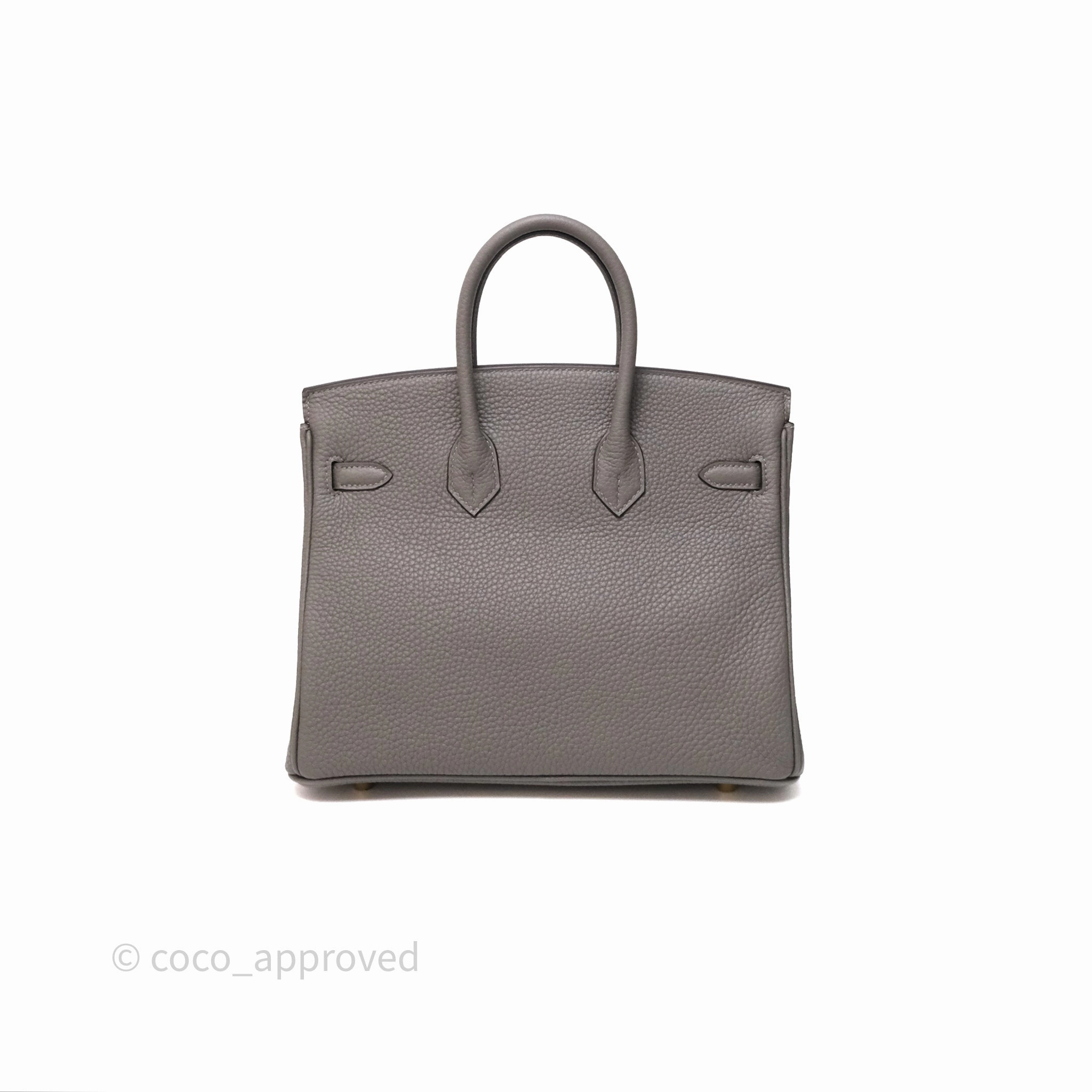 Herms Birkin 25 Retourne Gris Meyer 0L Togo Gold Hardware