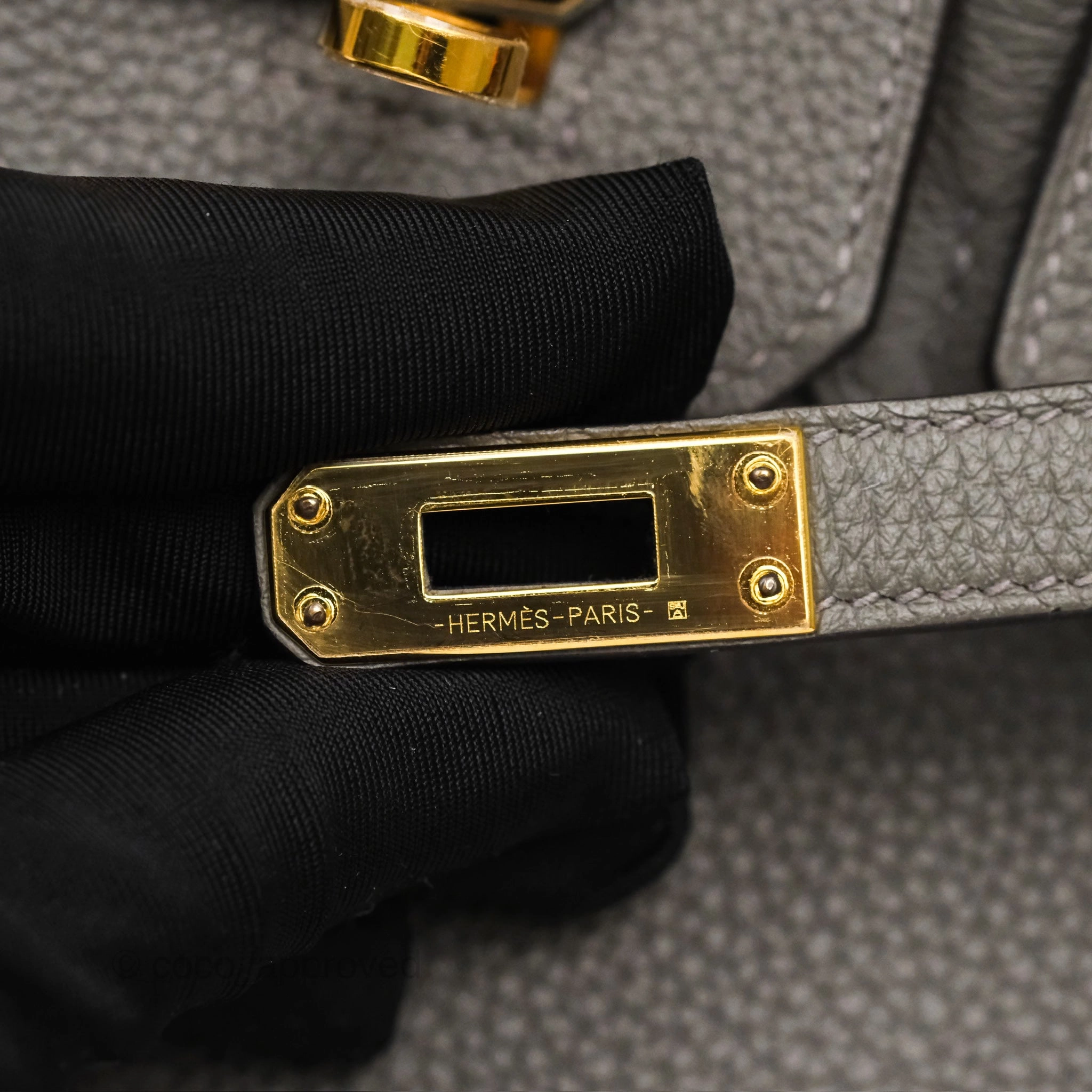 Herms Birkin 25 Retourne Gris Meyer 0L Togo Gold Hardware