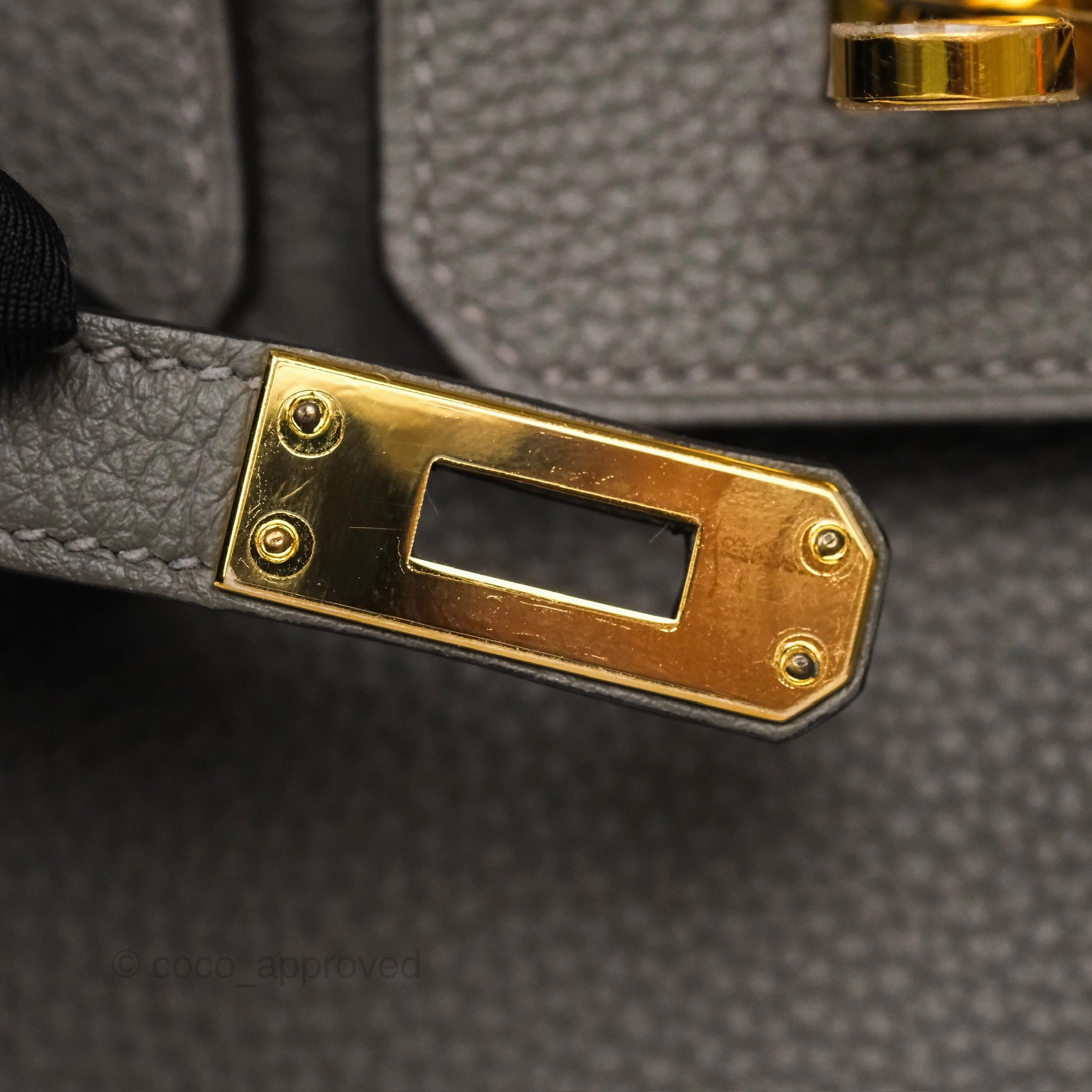 Herms Birkin 25 Retourne Gris Meyer 0L Togo Gold Hardware