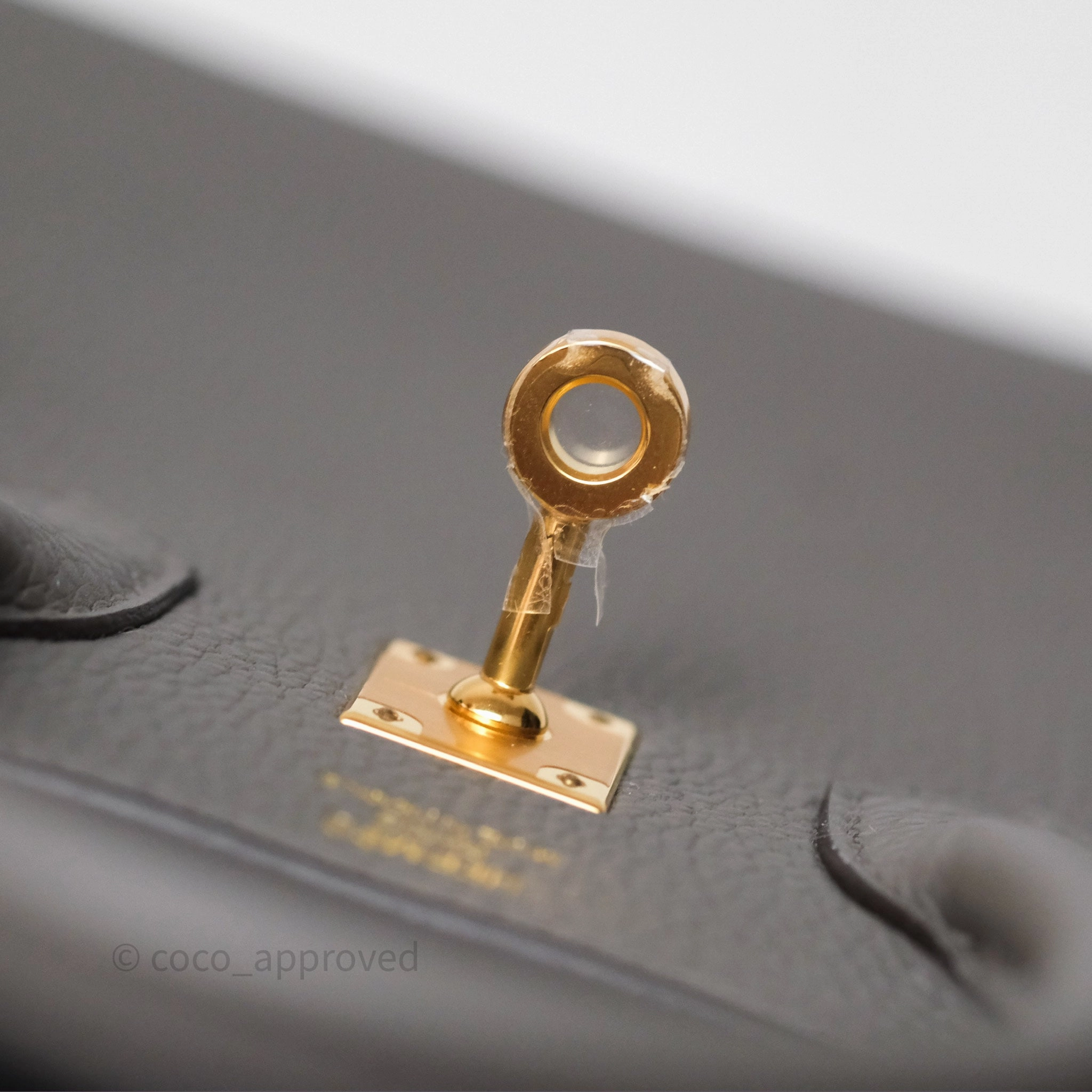 Herms Birkin 25 Retourne Gris Meyer 0L Togo Gold Hardware
