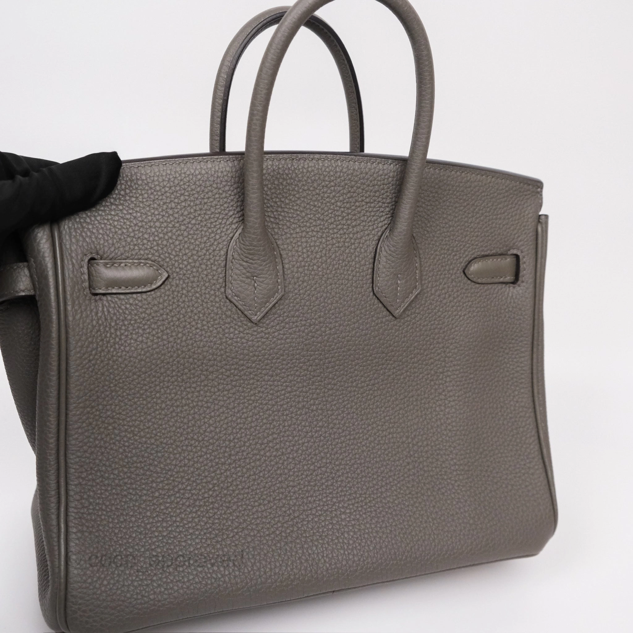 Herms Birkin 25 Retourne Gris Meyer 0L Togo Gold Hardware