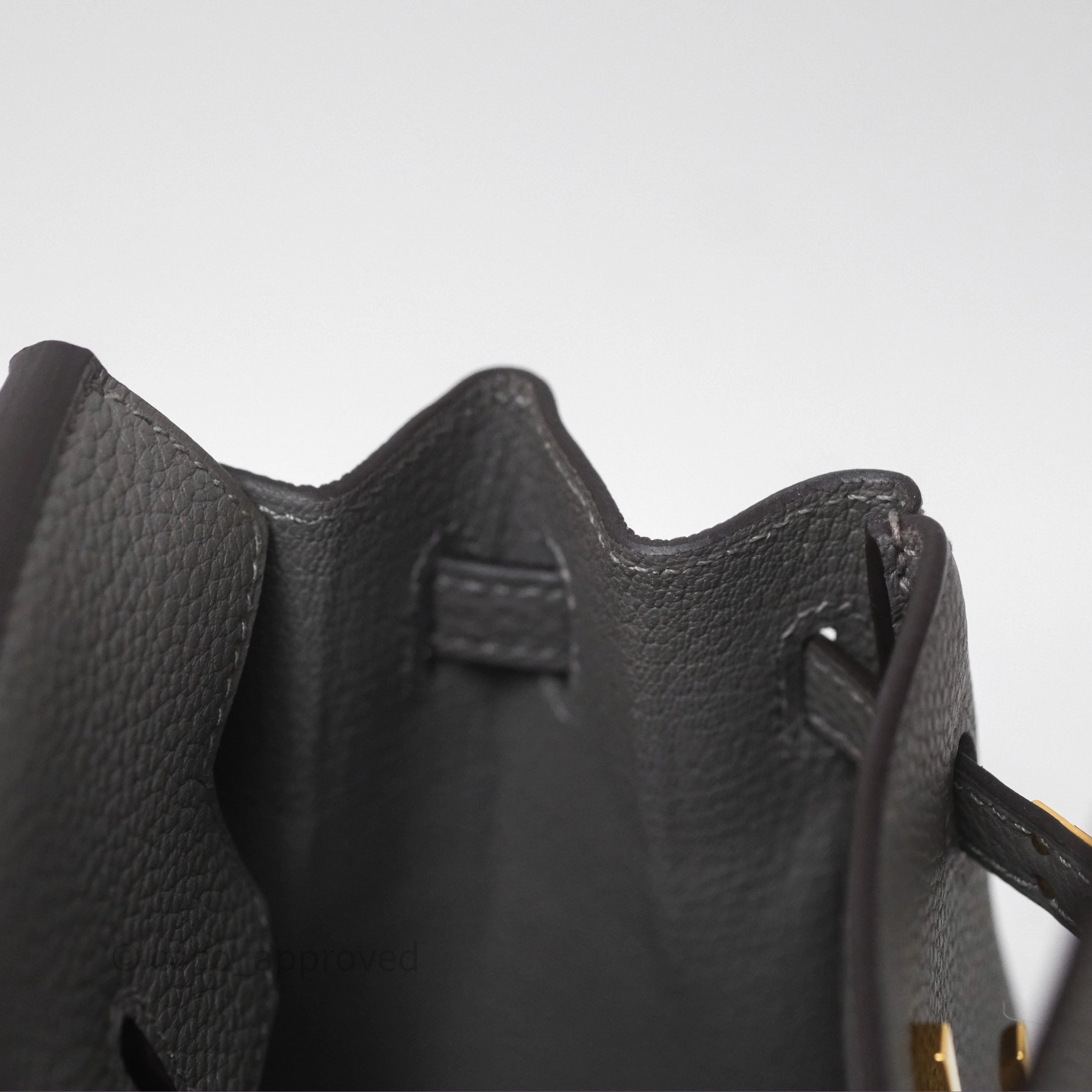 Herms Birkin 25 Retourne Gris Meyer 0L Togo Gold Hardware