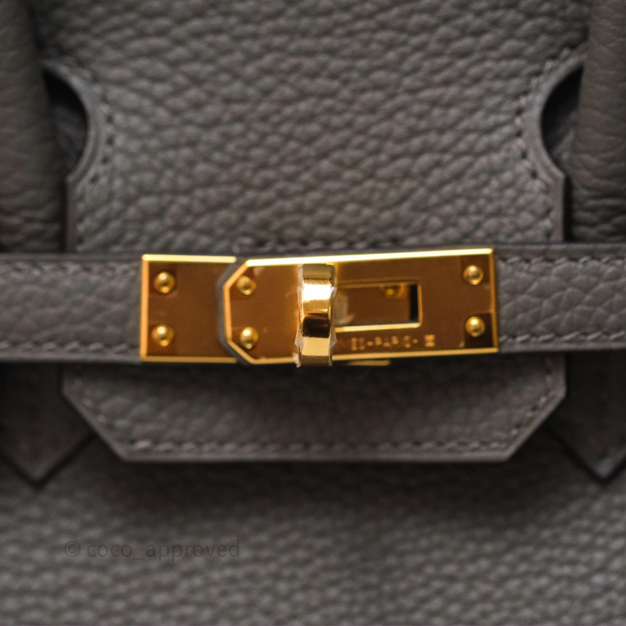 Herms Birkin 25 Retourne Gris Meyer 0L Togo Gold Hardware