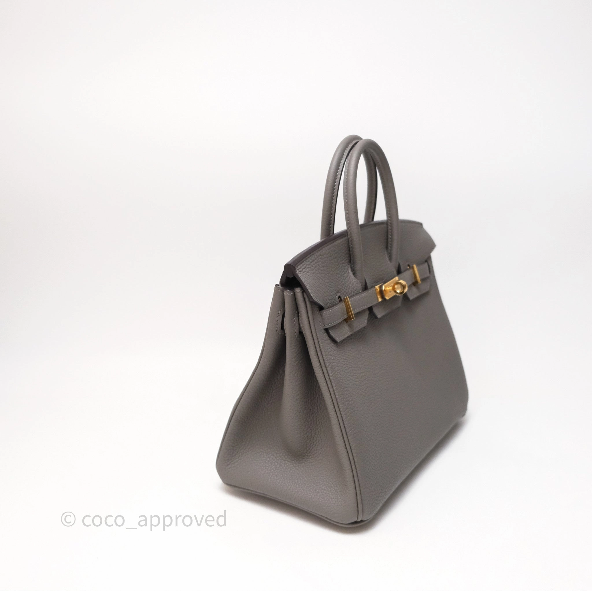 Herms Birkin 25 Retourne Gris Meyer 0L Togo Gold Hardware