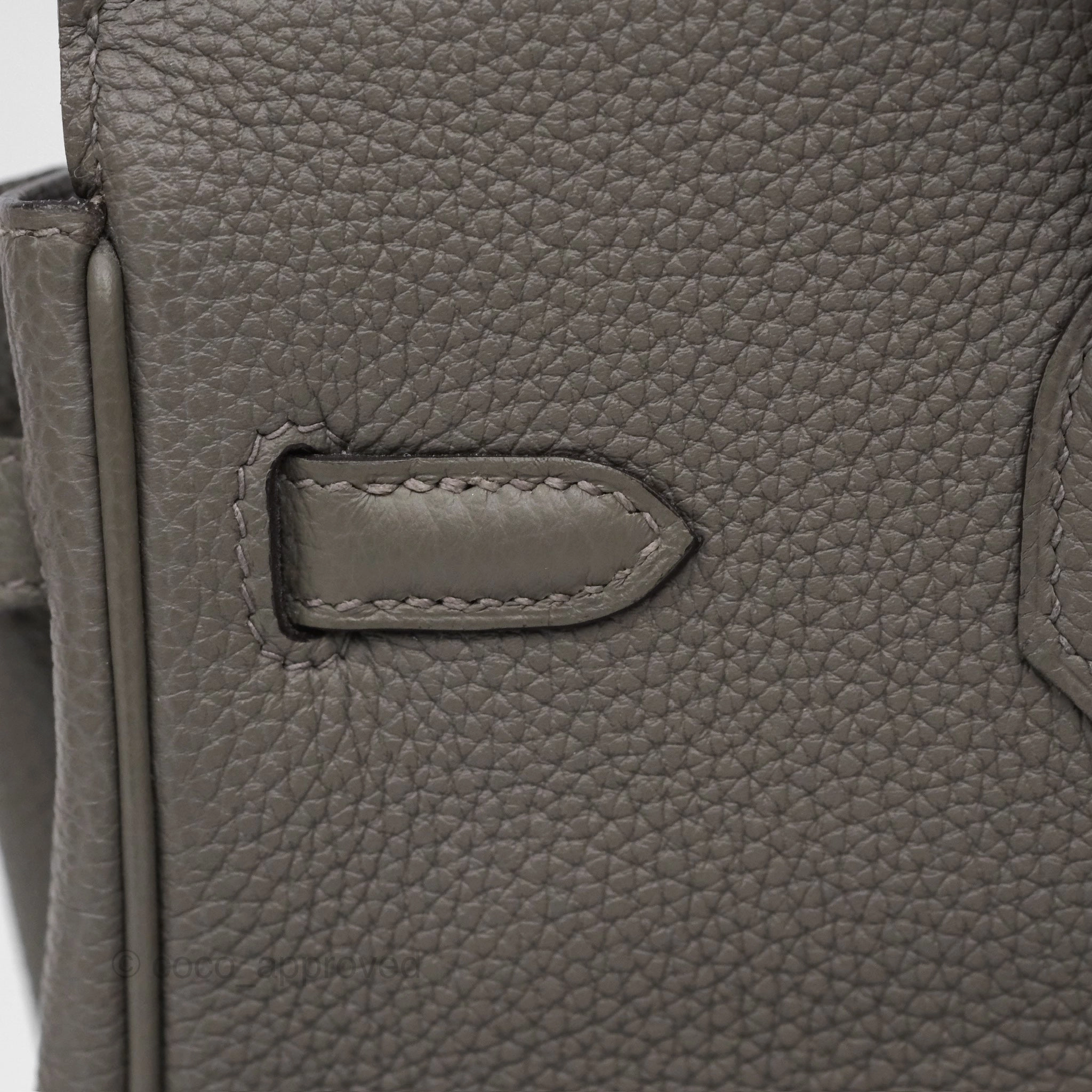 Herms Birkin 25 Retourne Gris Meyer 0L Togo Gold Hardware