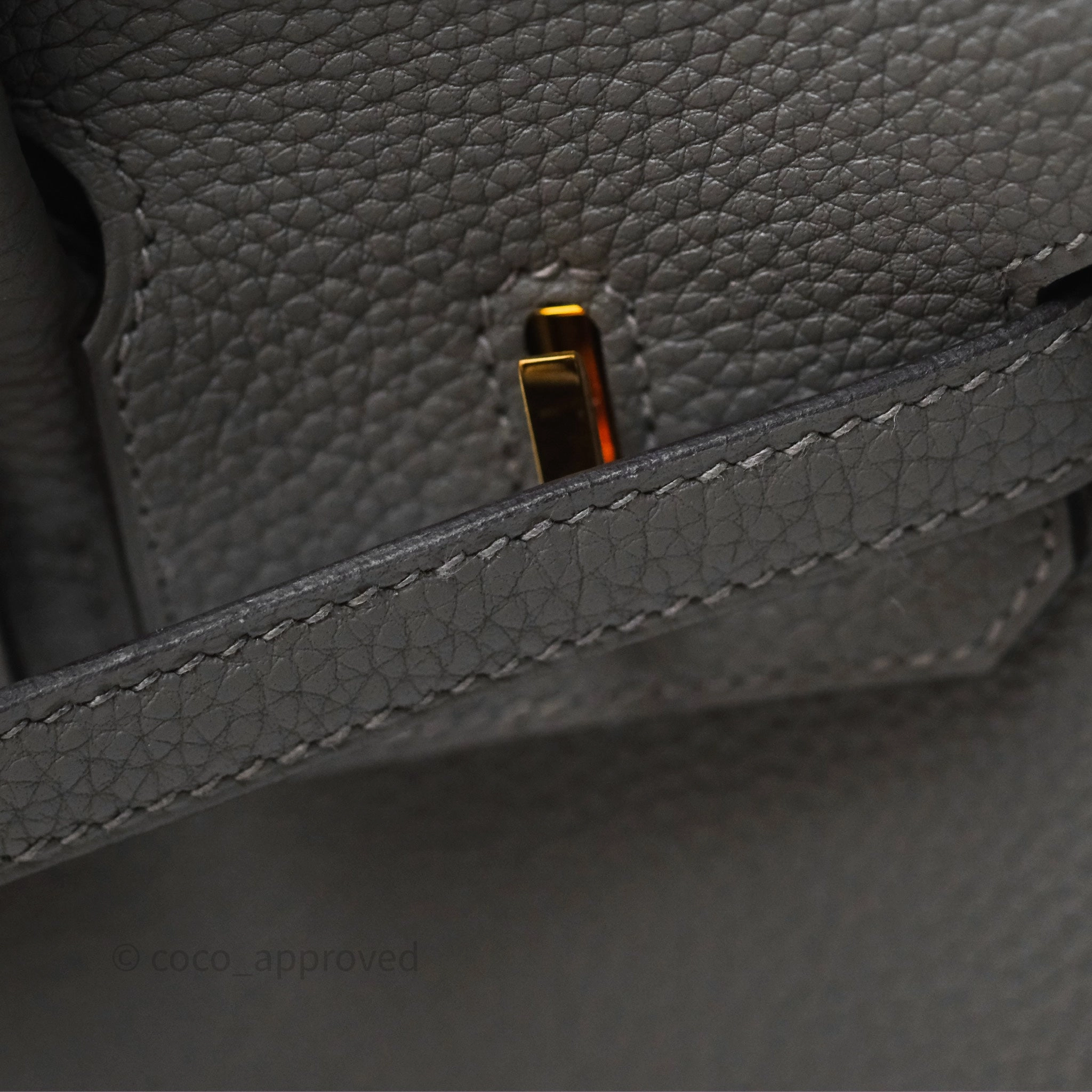 Herms Birkin 25 Retourne Gris Meyer 0L Togo Gold Hardware