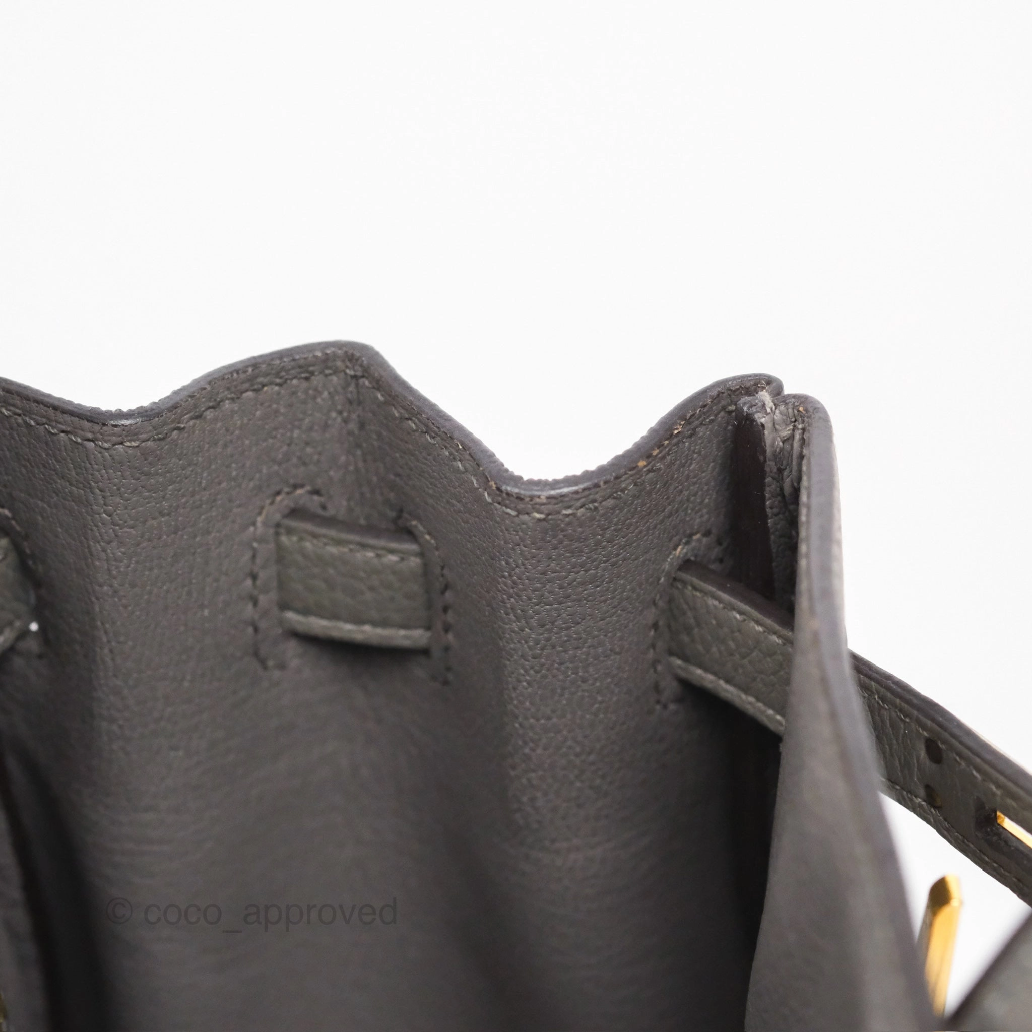 Herms Birkin 25 Retourne Gris Meyer 0L Togo Gold Hardware