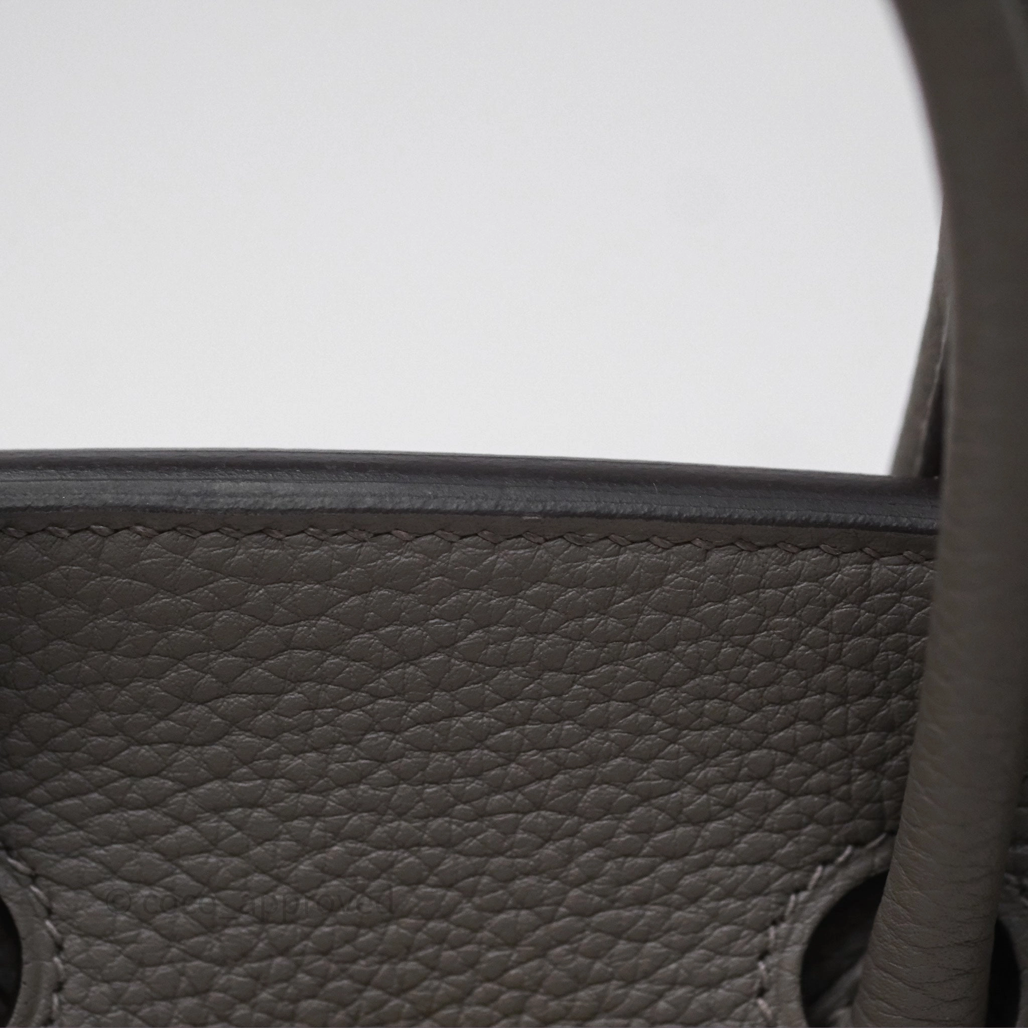 Herms Birkin 25 Retourne Gris Meyer 0L Togo Gold Hardware
