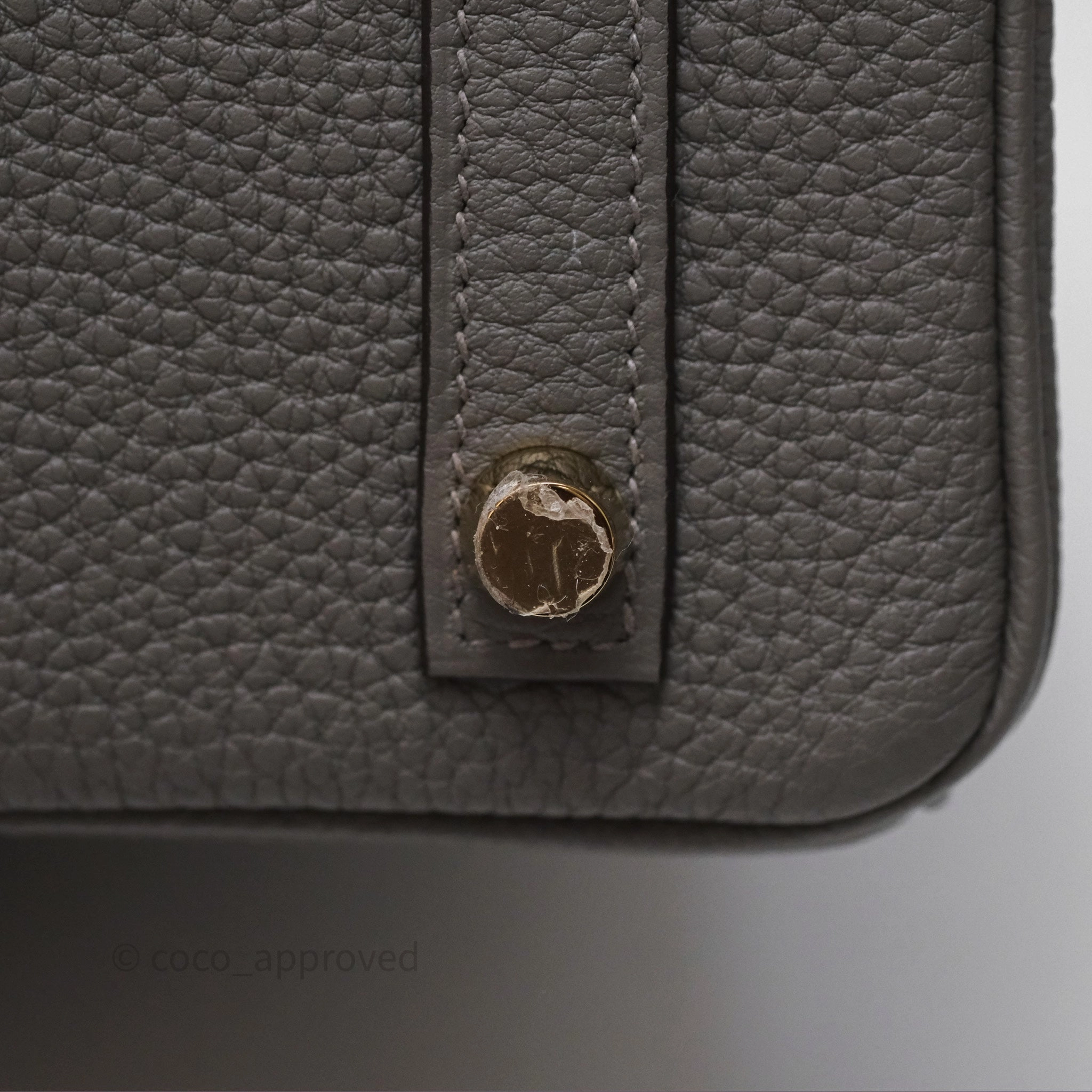 Herms Birkin 25 Retourne Gris Meyer 0L Togo Gold Hardware
