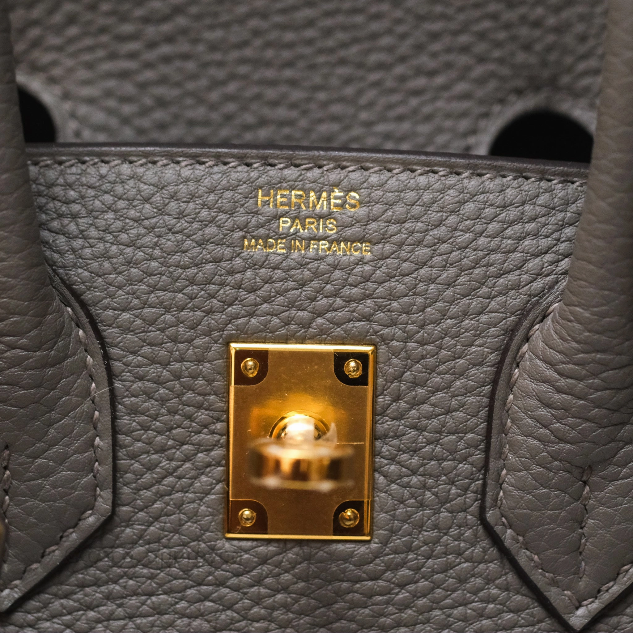 Herms Birkin 25 Retourne Gris Meyer 0L Togo Gold Hardware