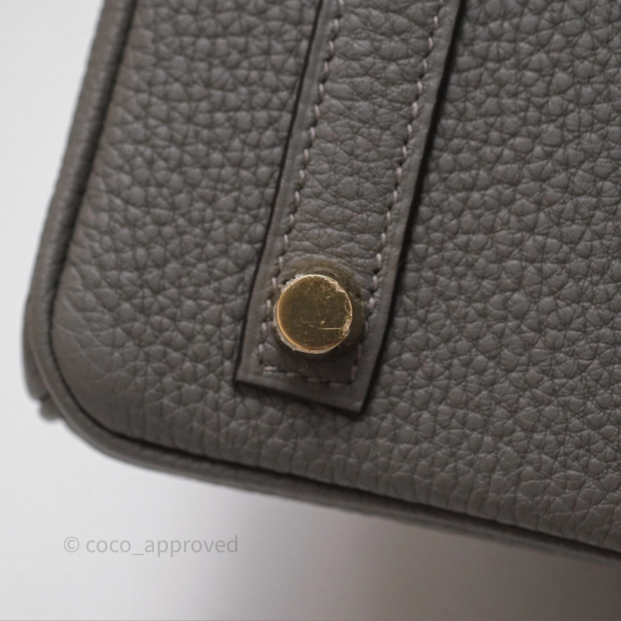 Herms Birkin 25 Retourne Gris Meyer 0L Togo Gold Hardware