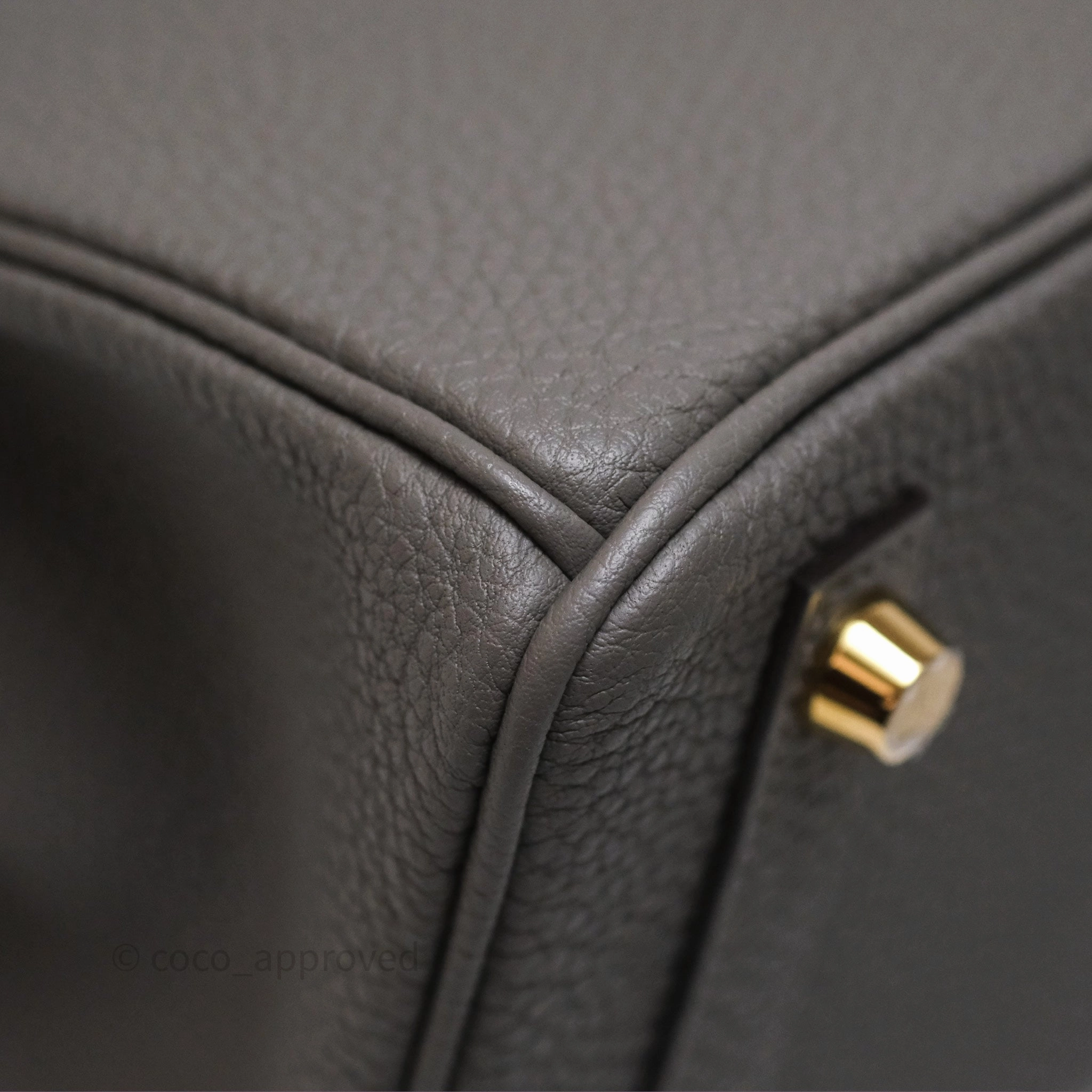 Herms Birkin 25 Retourne Gris Meyer 0L Togo Gold Hardware