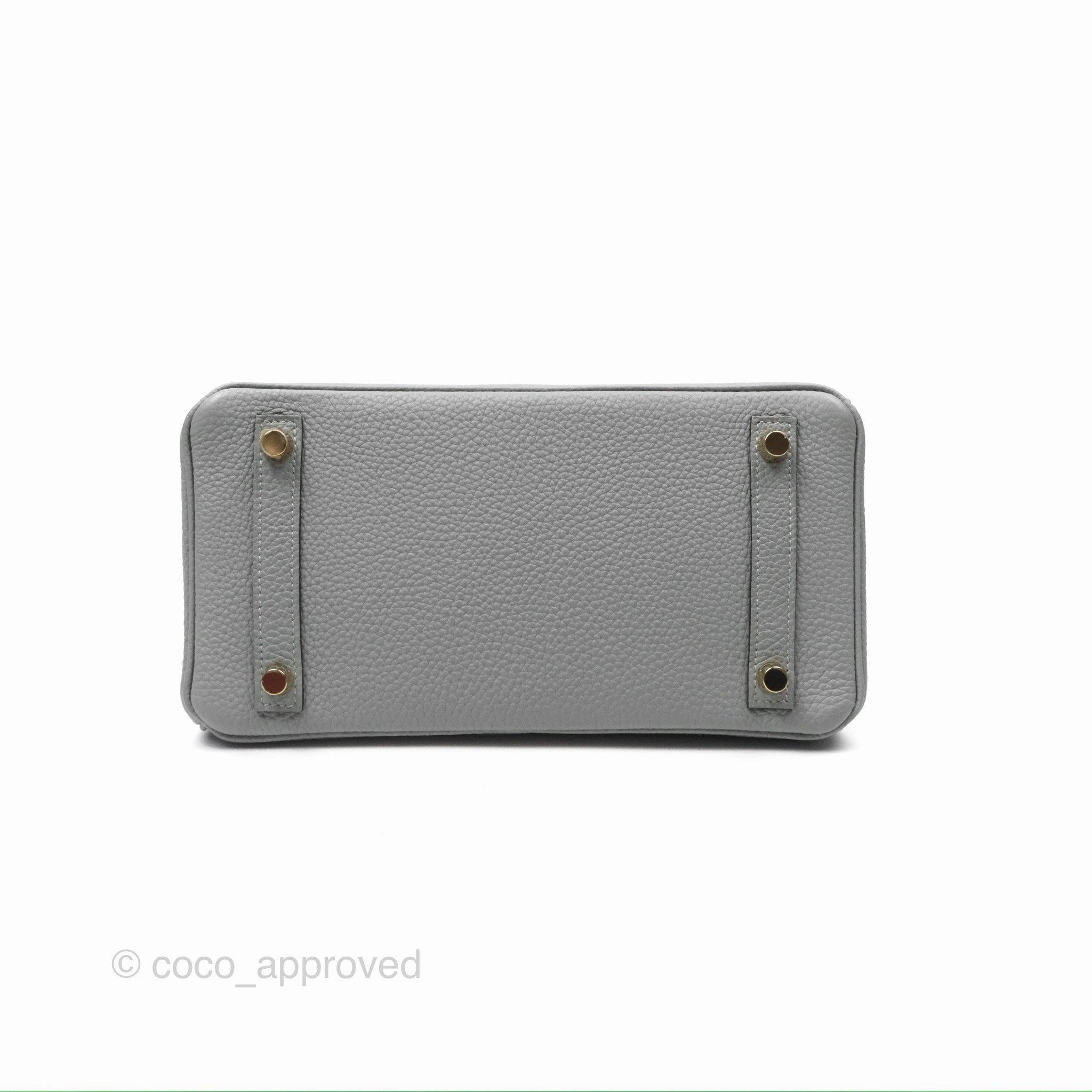 Herms Birkin 25 Retourne Gris Mouette 4Z Togo Gold Hardware