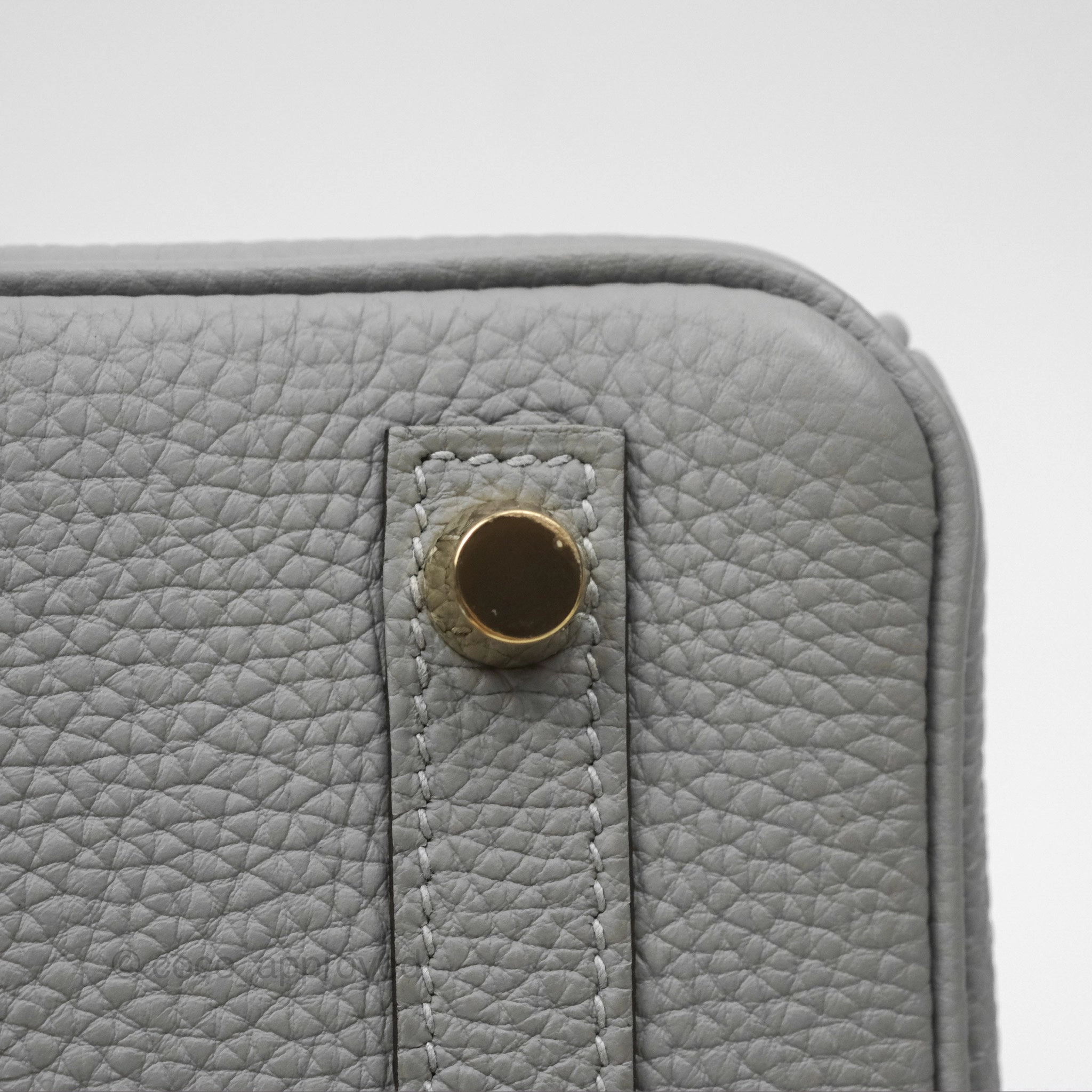 Herms Birkin 25 Retourne Gris Mouette 4Z Togo Gold Hardware