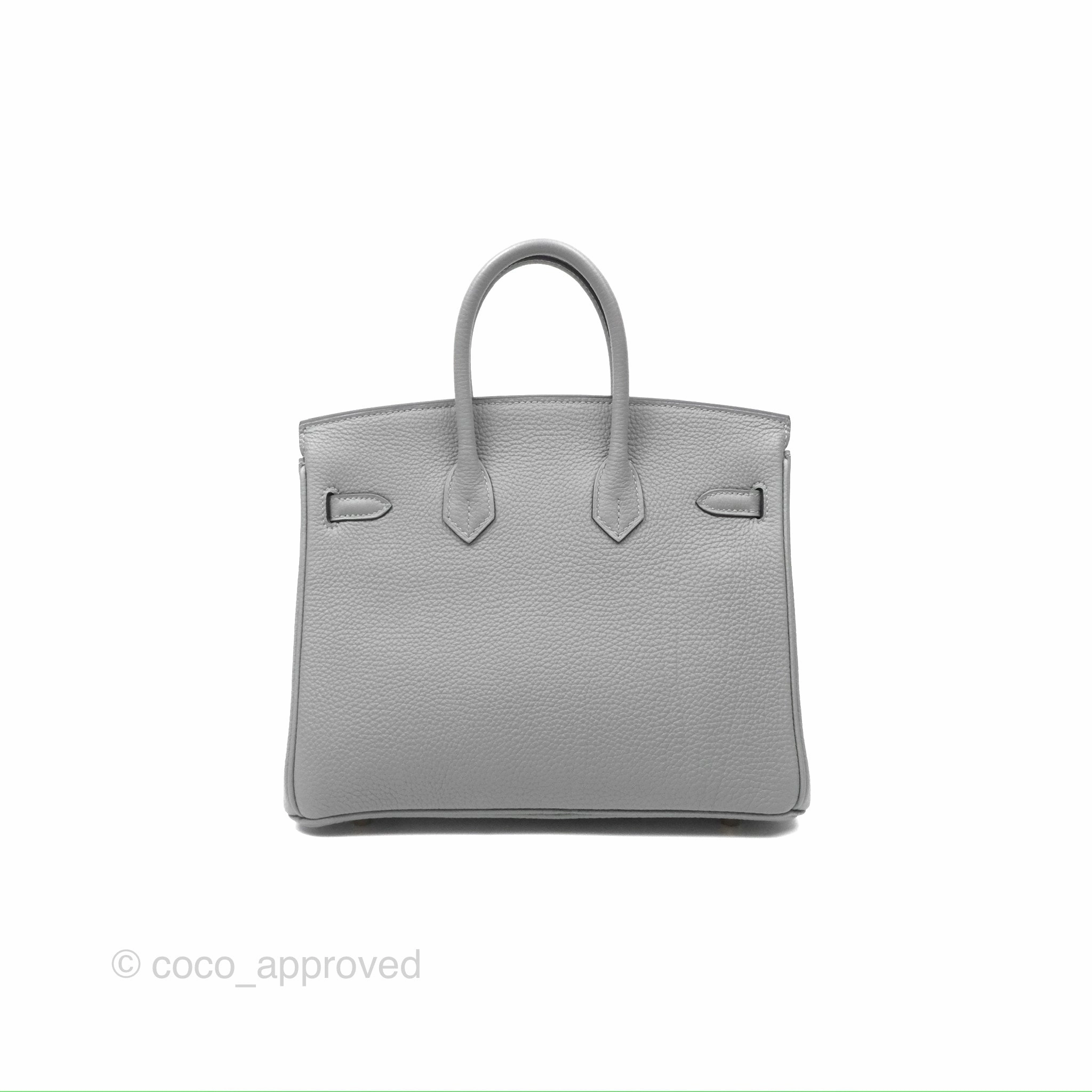 Herms Birkin 25 Retourne Gris Mouette 4Z Togo Gold Hardware