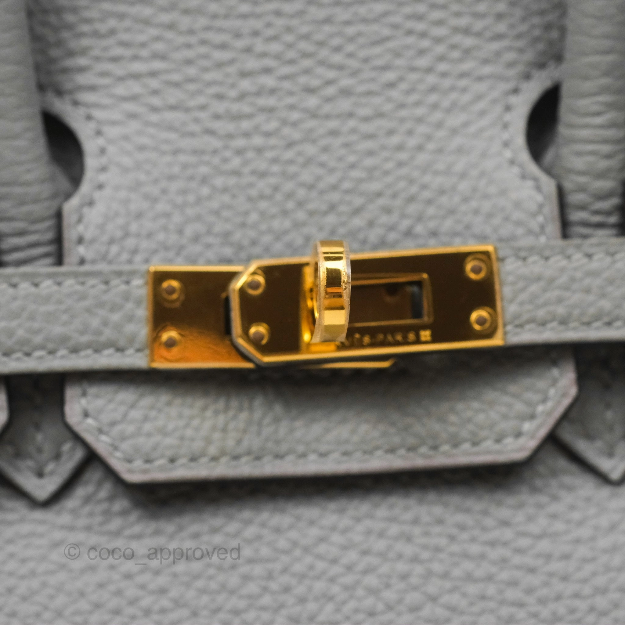 Herms Birkin 25 Retourne Gris Mouette 4Z Togo Gold Hardware
