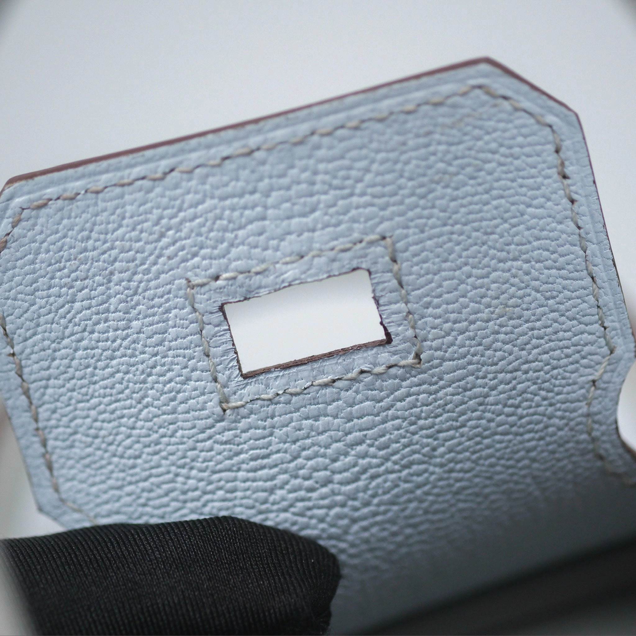 Herms Birkin 25 Retourne HSS Blue Brume T0/ Gris Perle 80 Chevre Mysore Palladium Hardware