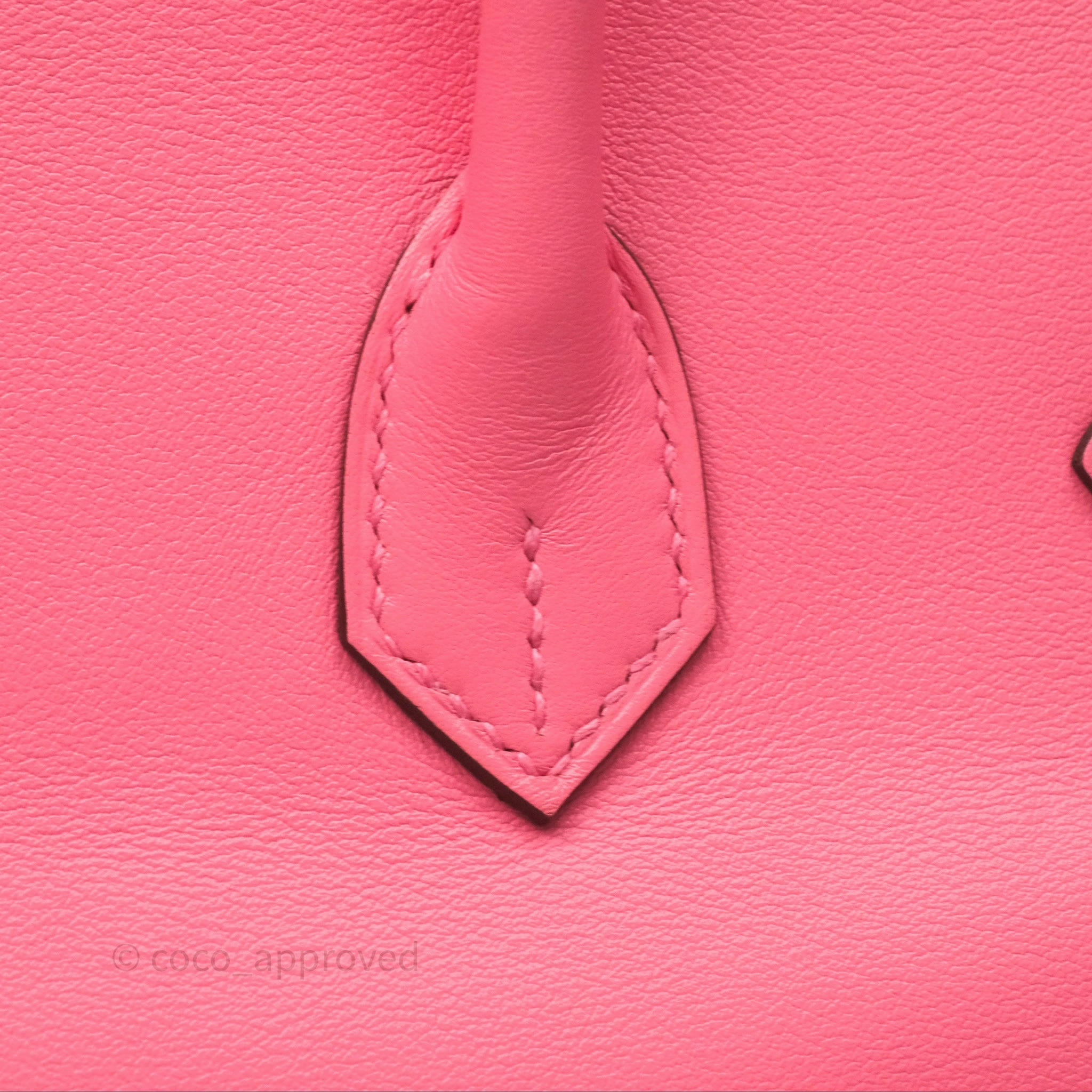 Herms Birkin 25 Retourne Rose Azalee 8W Swift Palladium Hardware