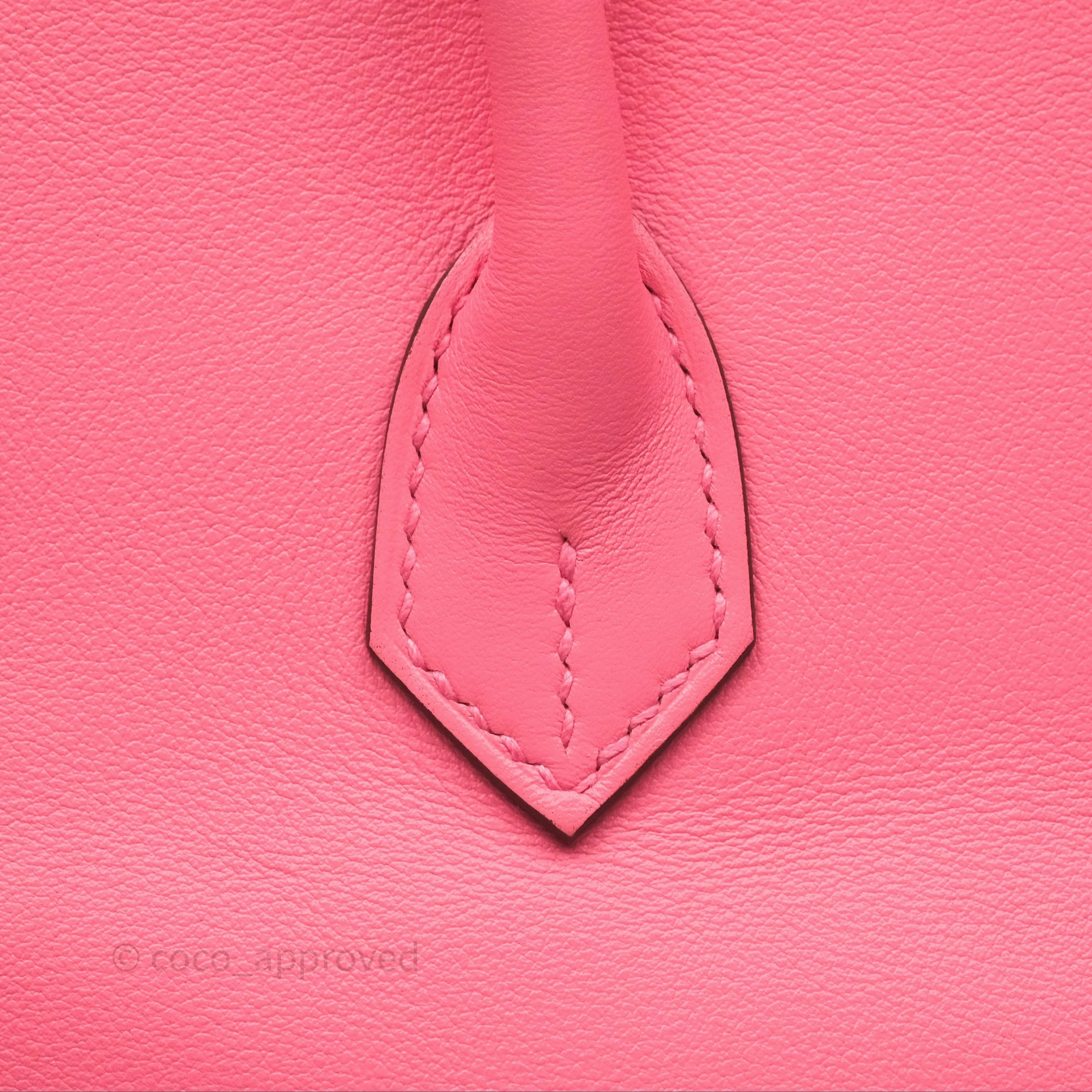 Herms Birkin 25 Retourne Rose Azalee 8W Swift Palladium Hardware