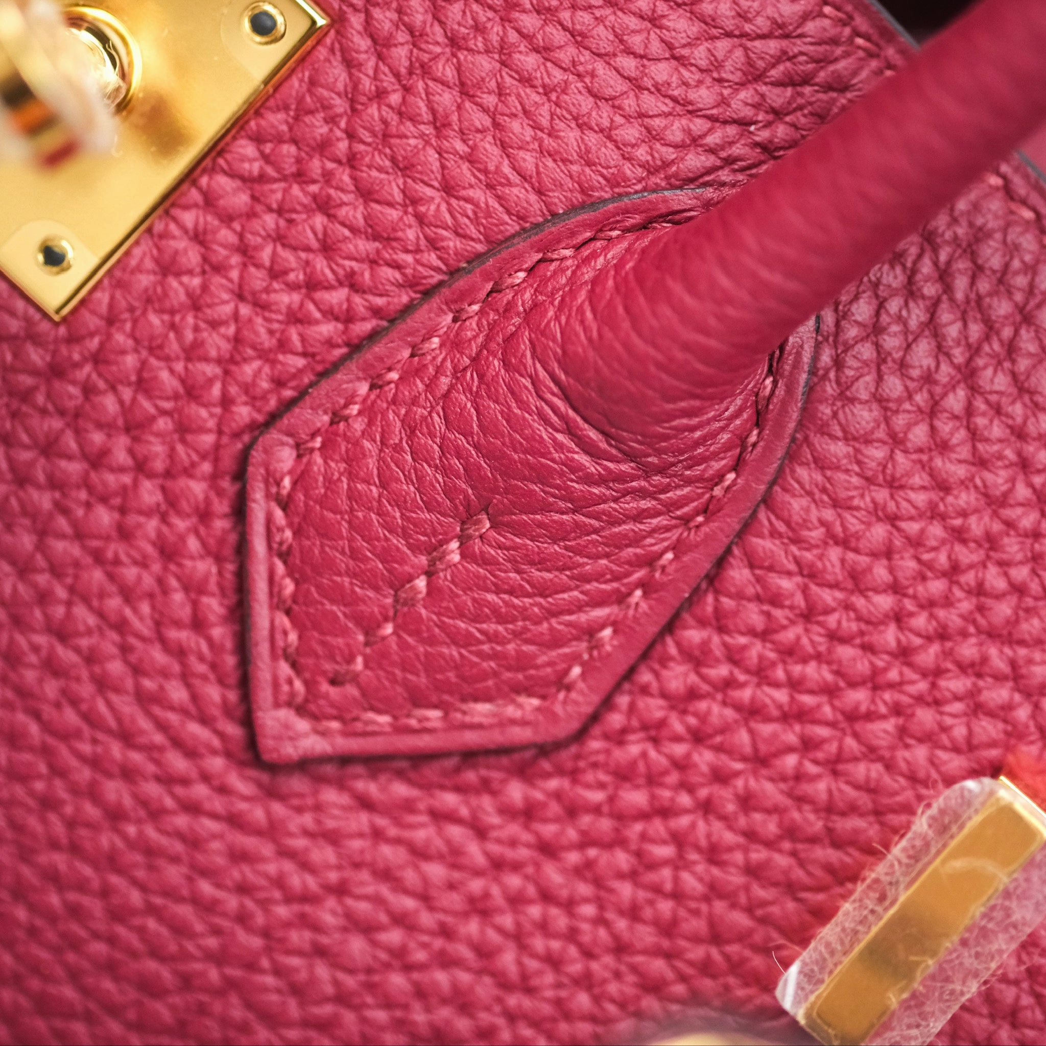 Herms Birkin 25 Retourne Rouge Grenat K1 Togo Gold Hardware