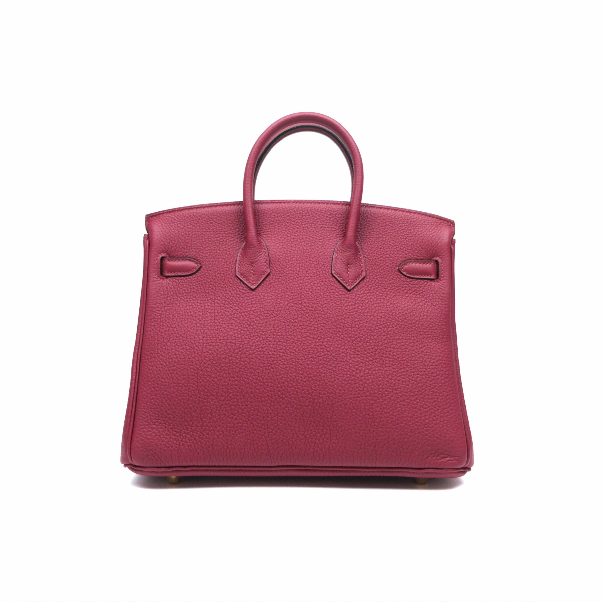 Herms Birkin 25 Retourne Rouge Grenat K1 Togo Gold Hardware