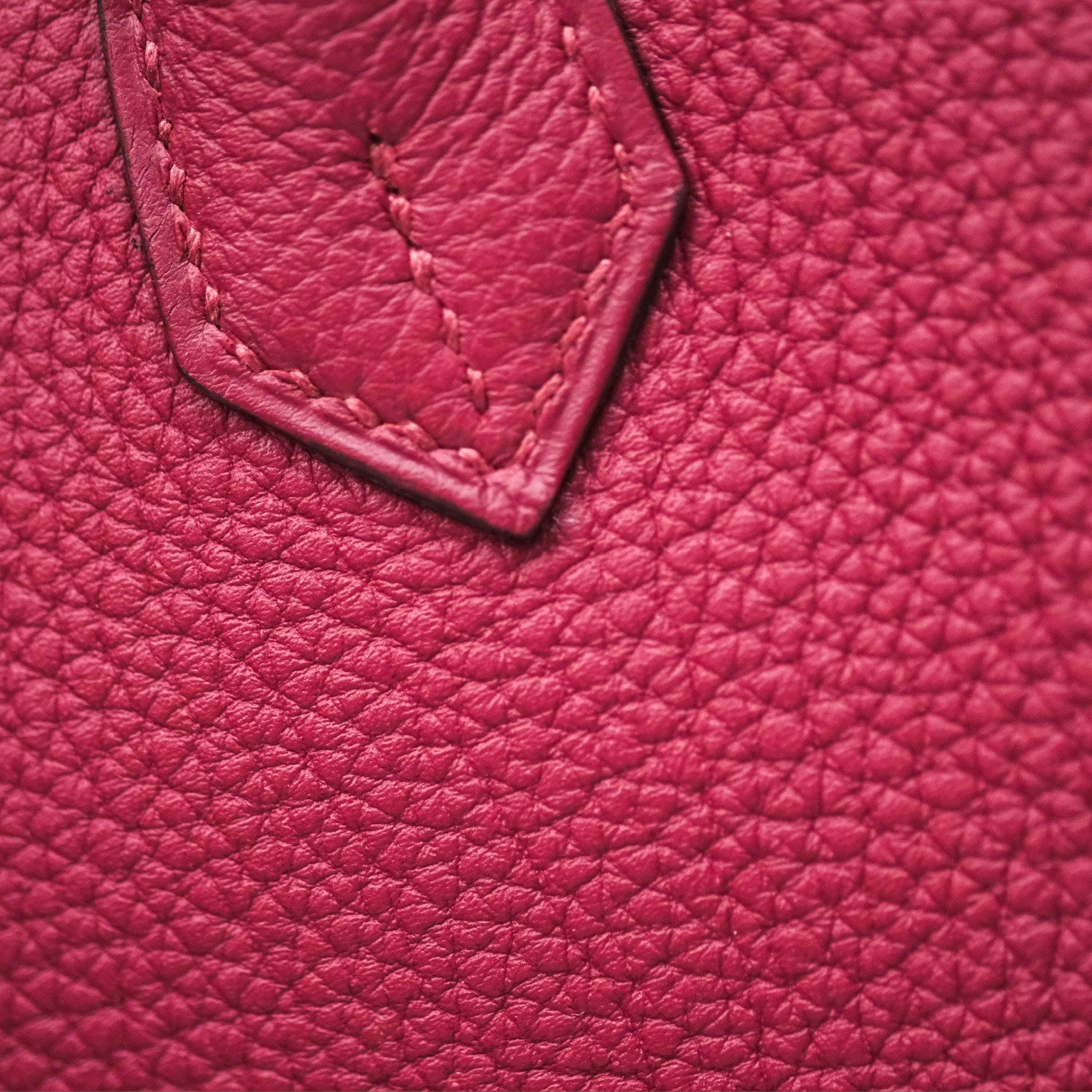 Herms Birkin 25 Retourne Rouge Grenat K1 Togo Gold Hardware