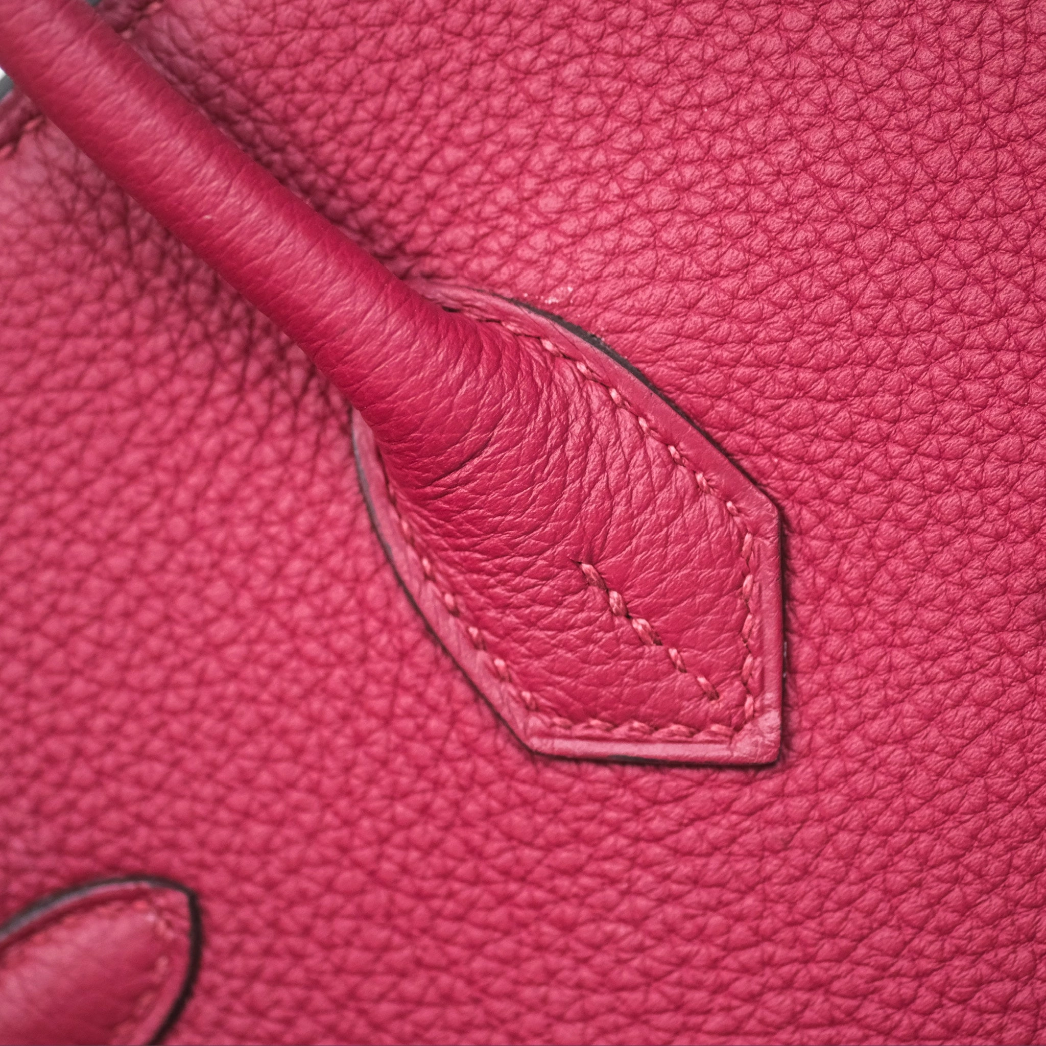 Herms Birkin 25 Retourne Rouge Grenat K1 Togo Gold Hardware