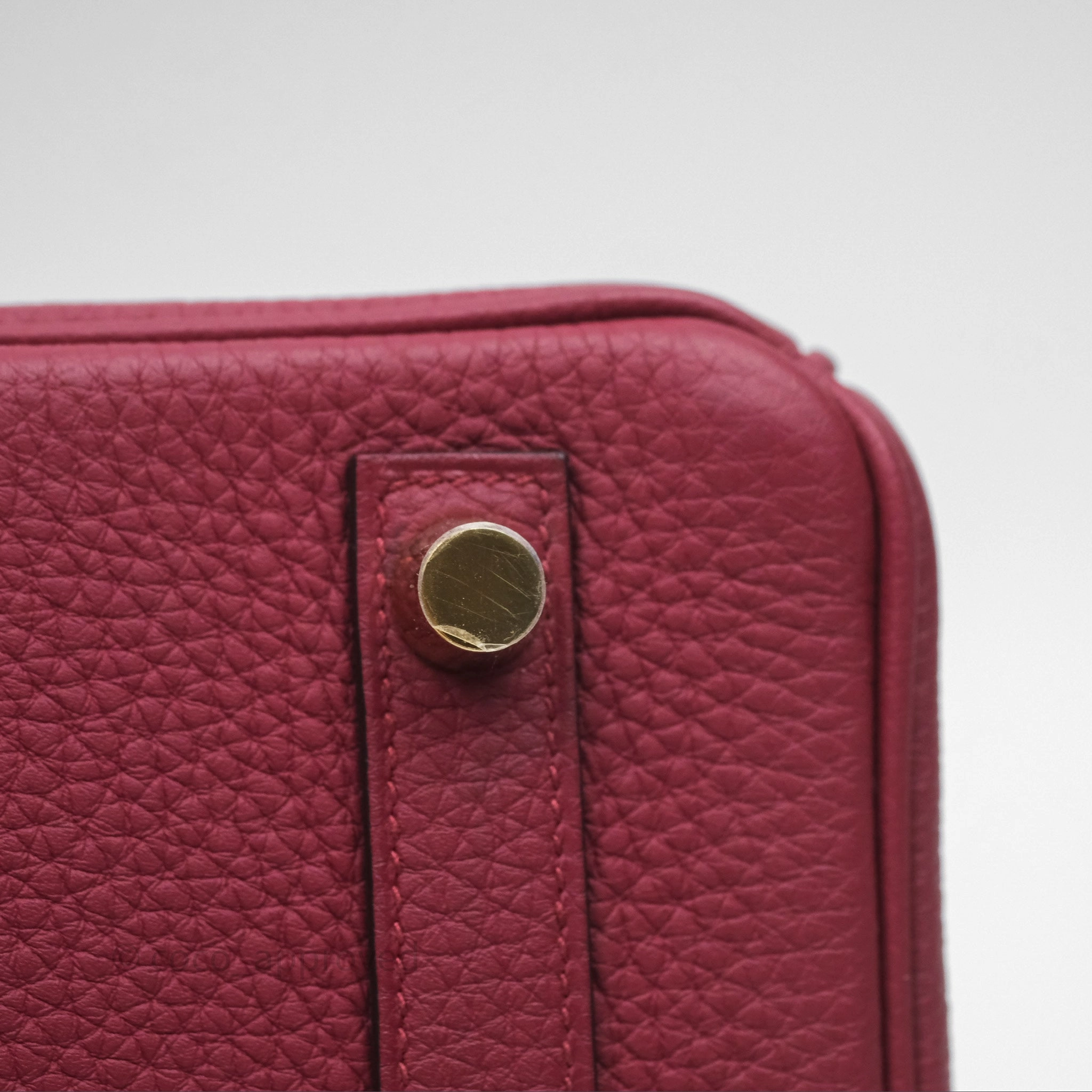 Herms Birkin 25 Retourne Rouge Grenat Togo Gold Hardware