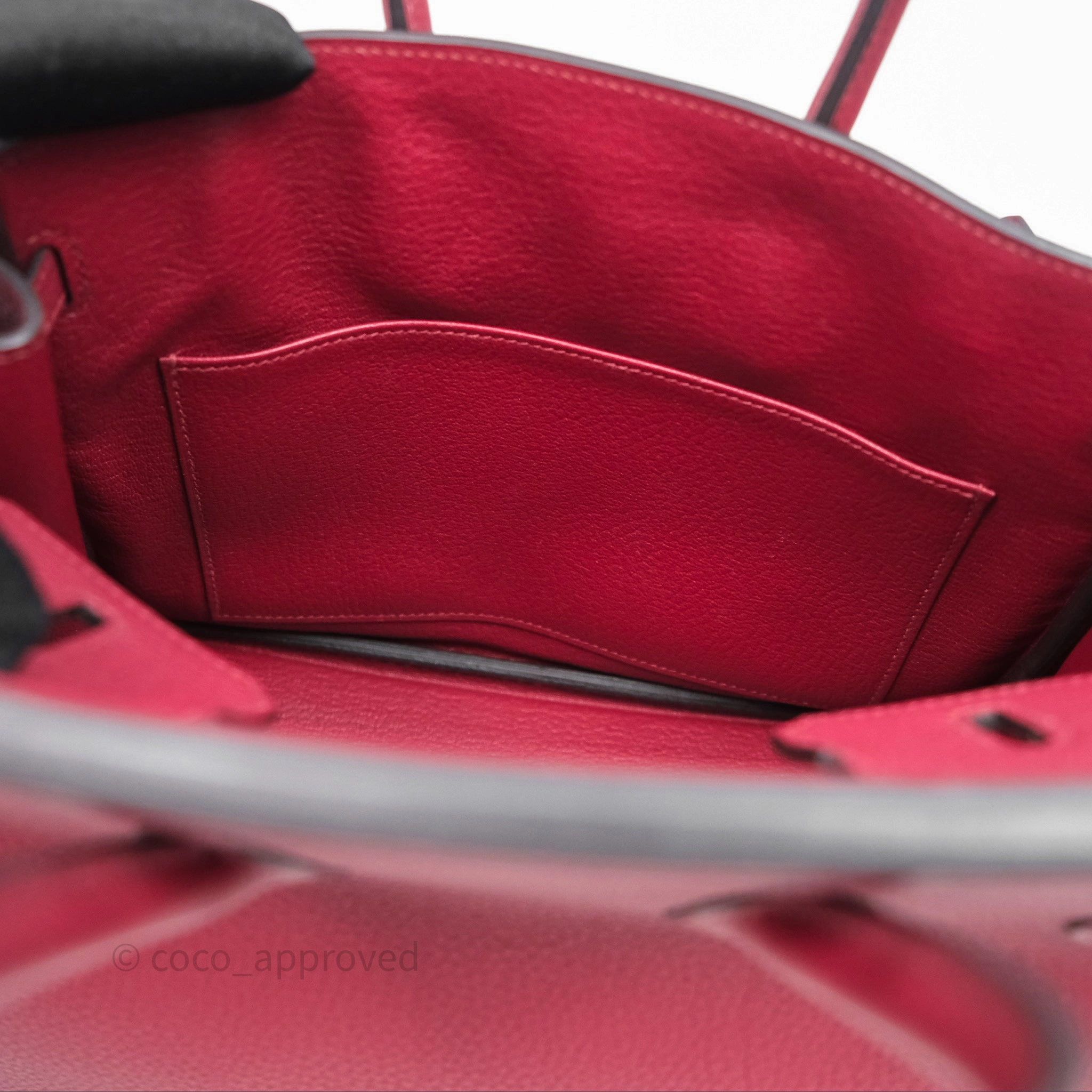 Herms Birkin 25 Retourne Rouge Grenat Togo Gold Hardware