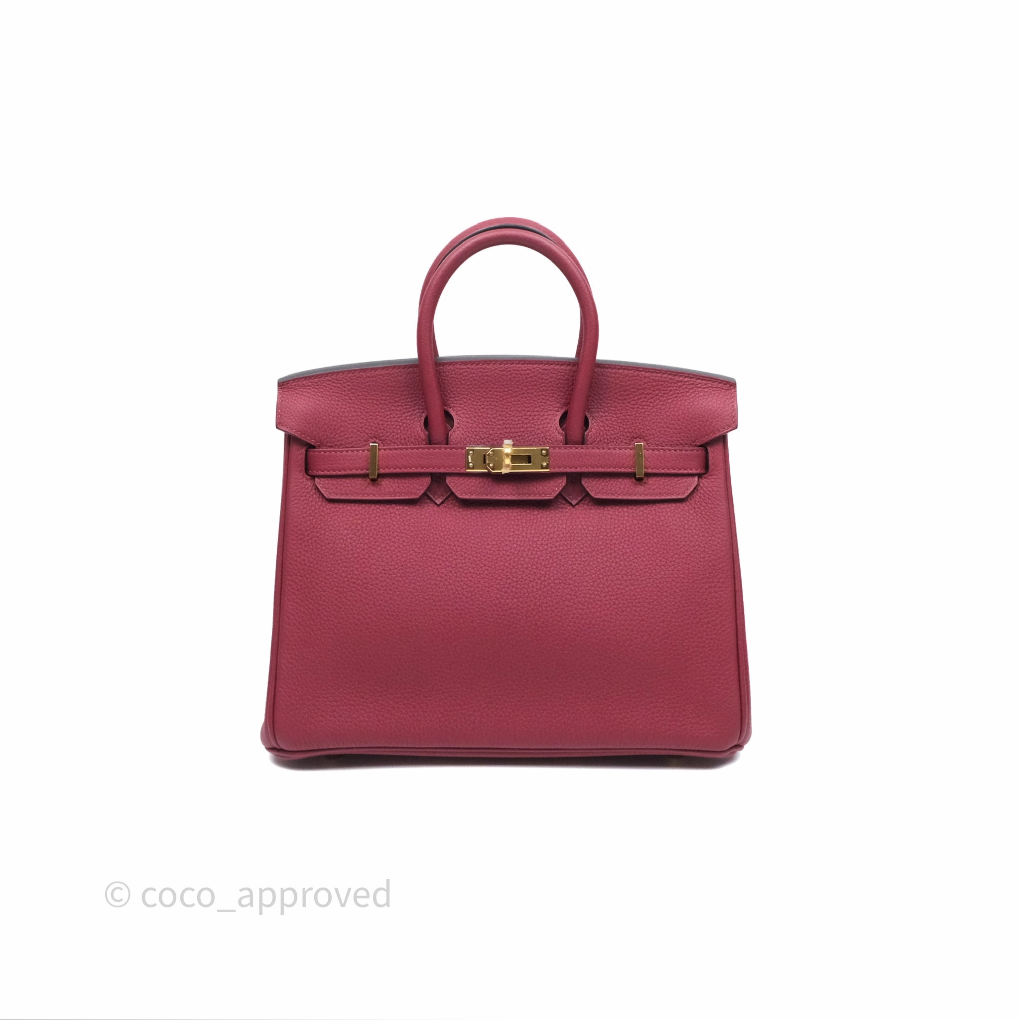 Herms Birkin 25 Retourne Rouge Grenat Togo Gold Hardware