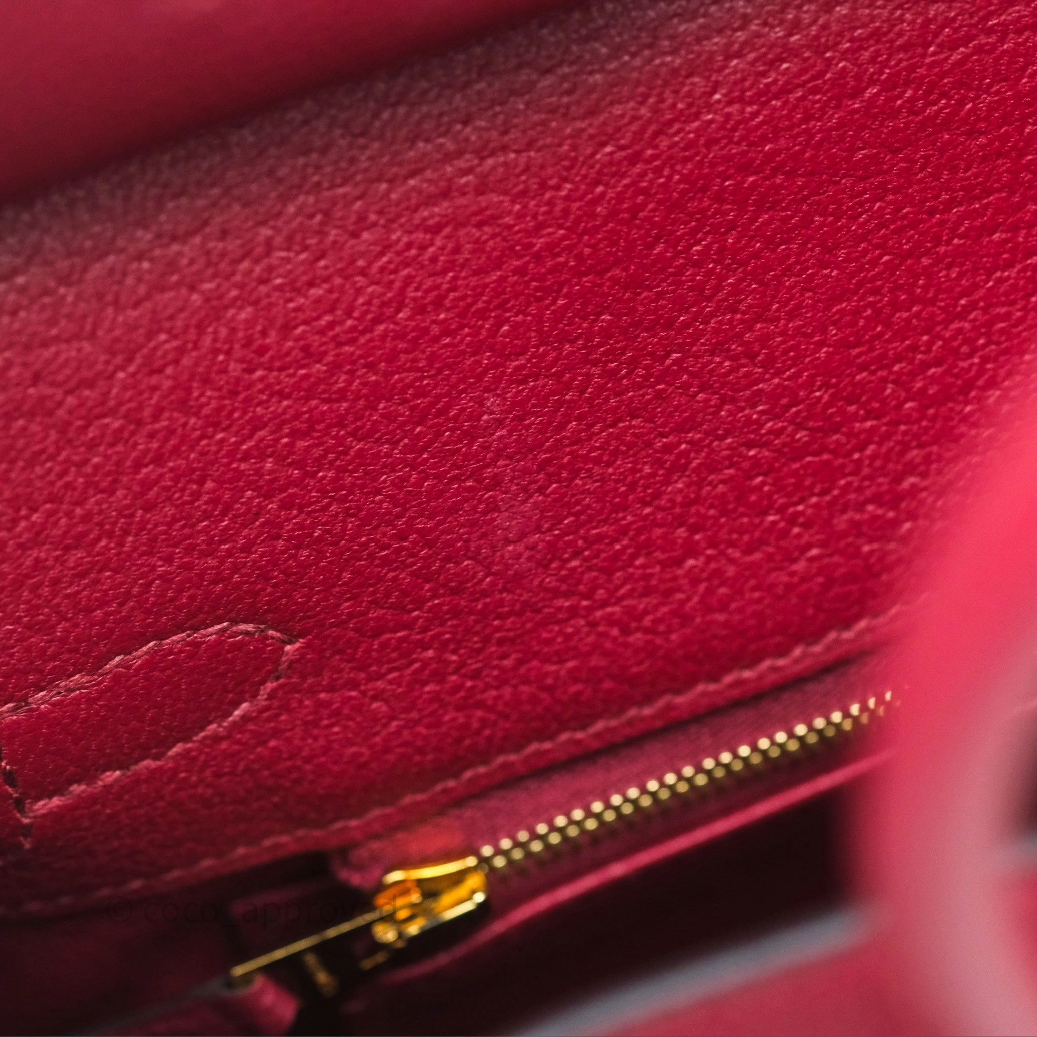 Herms Birkin 25 Retourne Rouge Grenat Togo Gold Hardware
