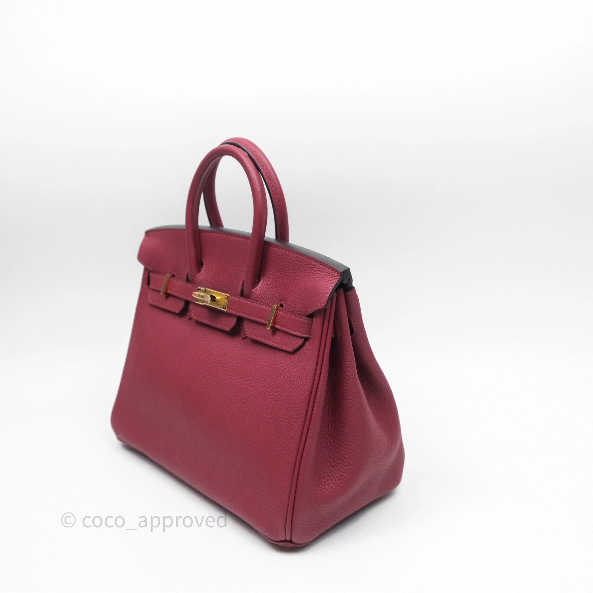 Herms Birkin 25 Retourne Rouge Grenat Togo Gold Hardware