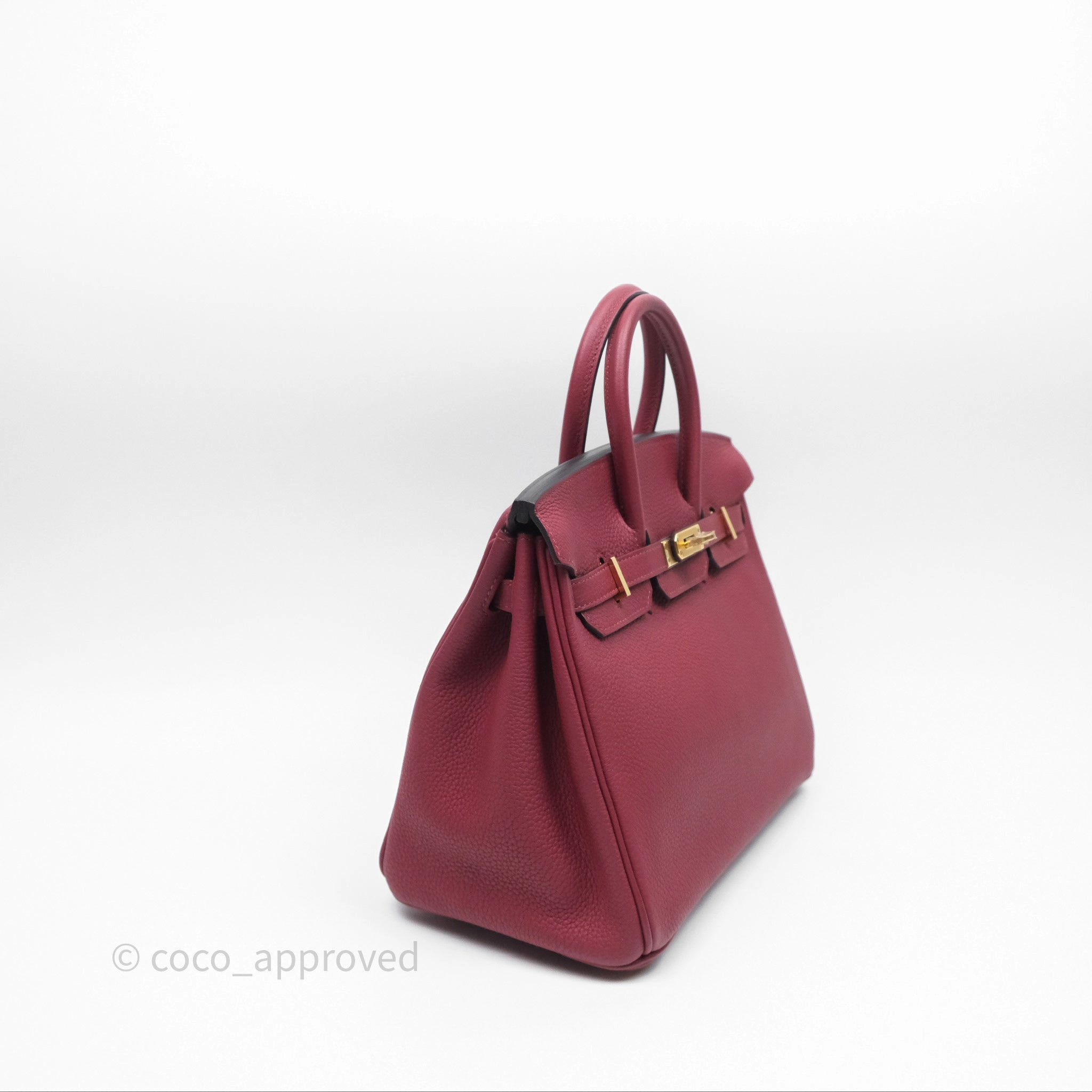 Herms Birkin 25 Retourne Rouge Grenat Togo Gold Hardware