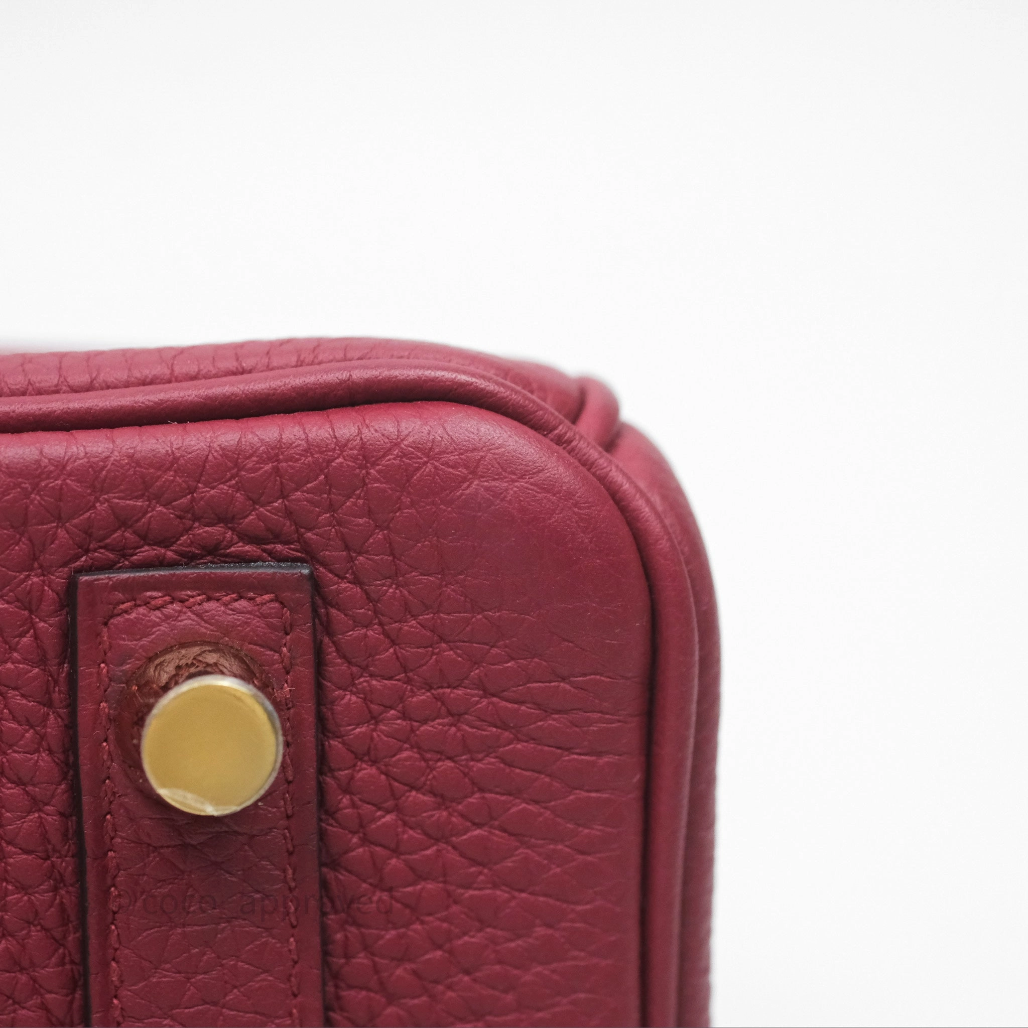 Herms Birkin 25 Retourne Rouge Grenat Togo Gold Hardware