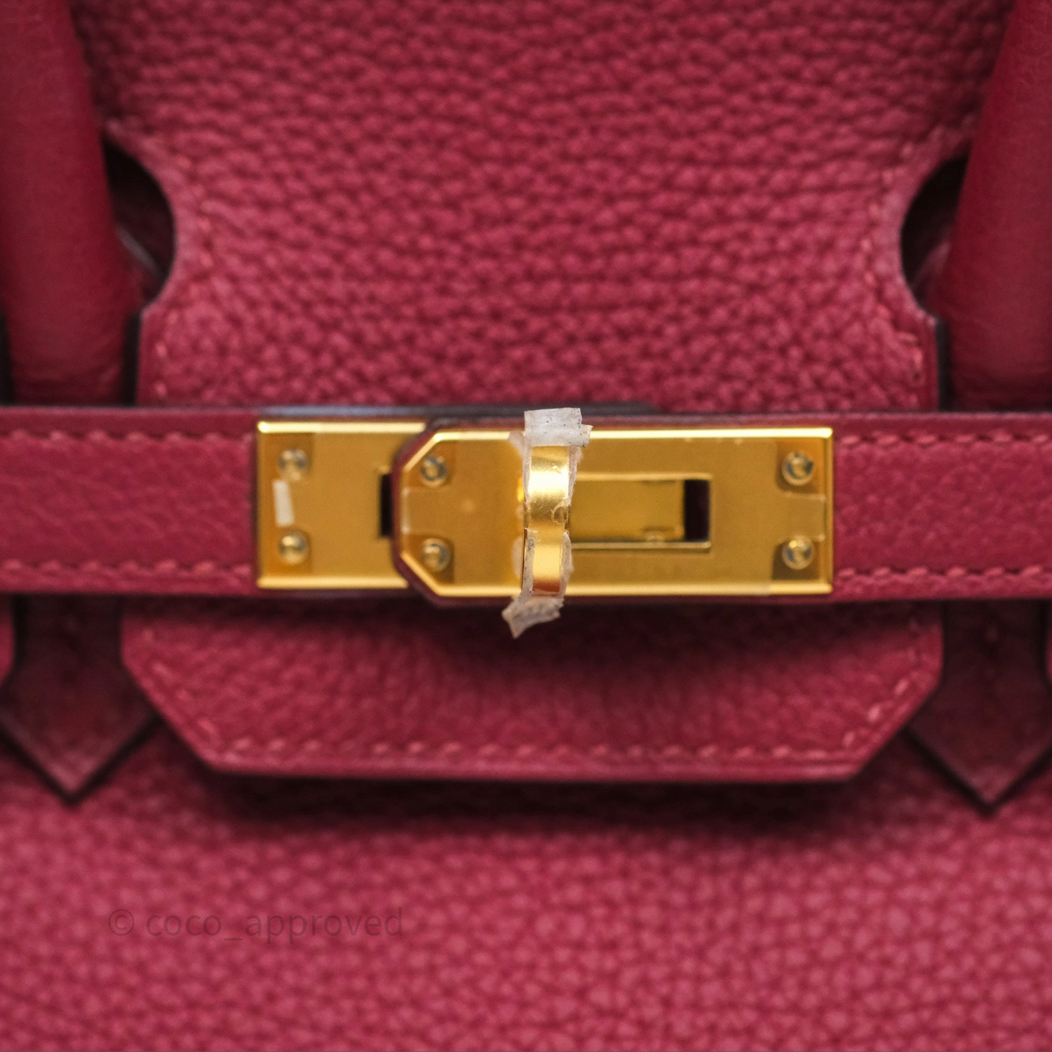 Herms Birkin 25 Retourne Rouge Grenat Togo Gold Hardware
