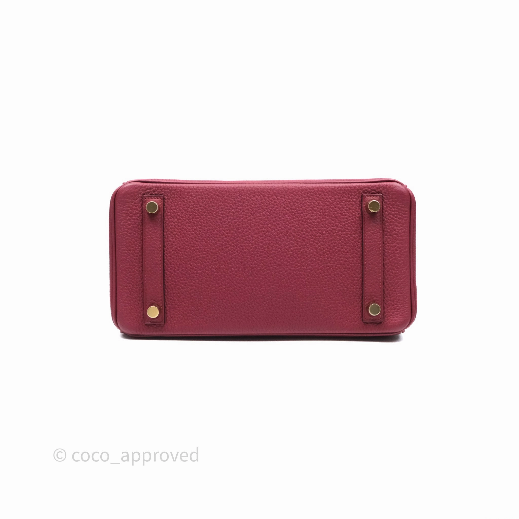 Herms Birkin 25 Retourne Rouge Grenat Togo Gold Hardware