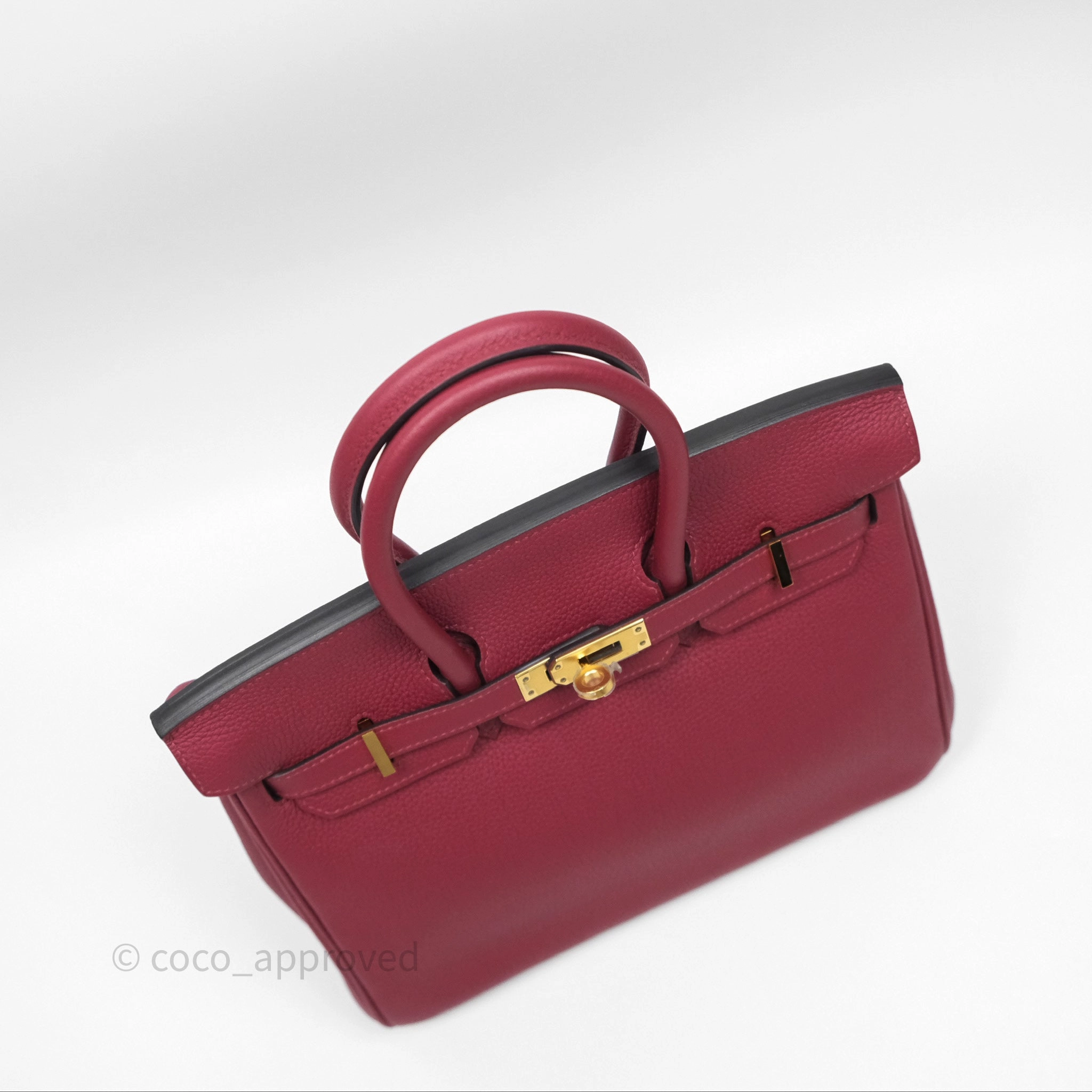 Herms Birkin 25 Retourne Rouge Grenat Togo Gold Hardware
