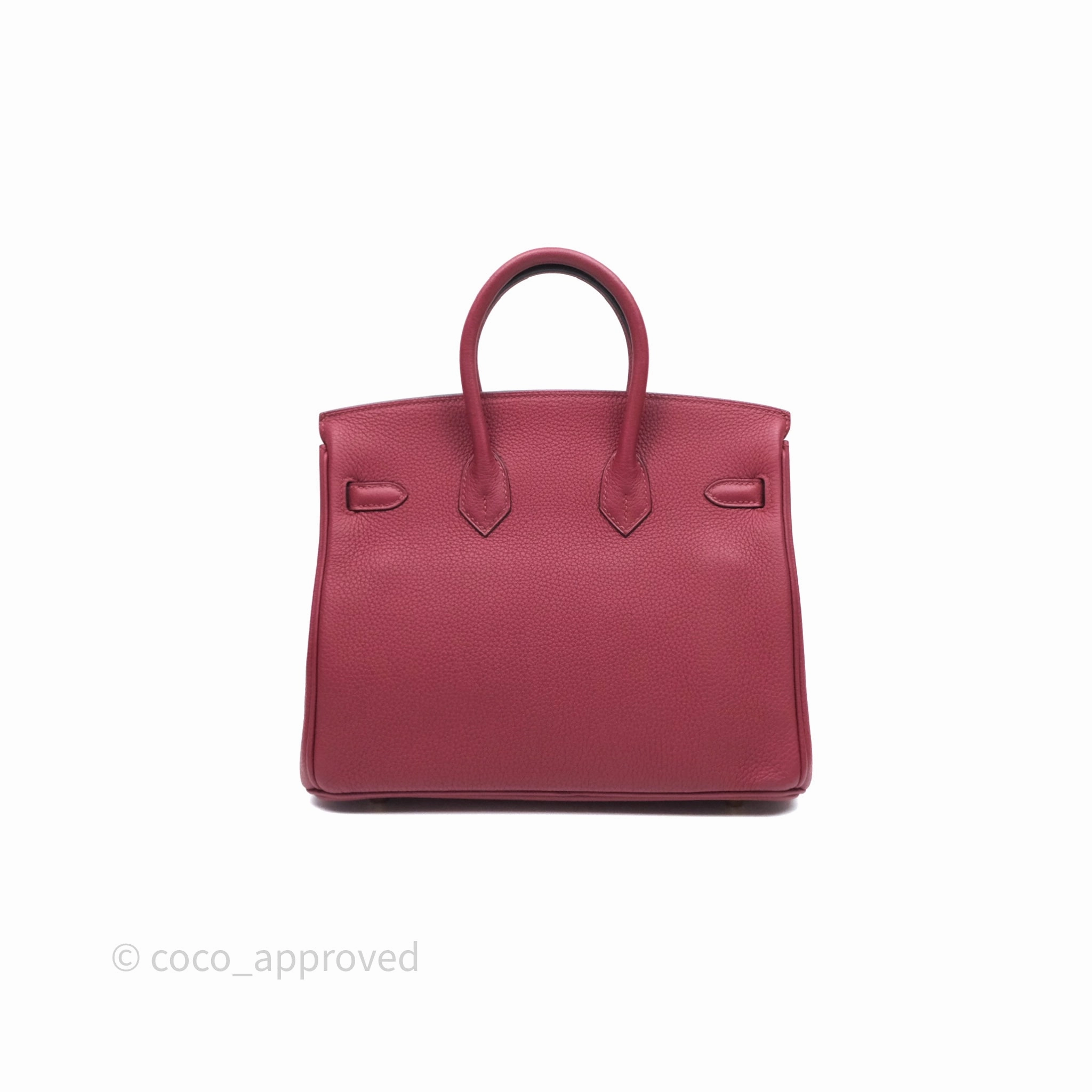 Herms Birkin 25 Retourne Rouge Grenat Togo Gold Hardware