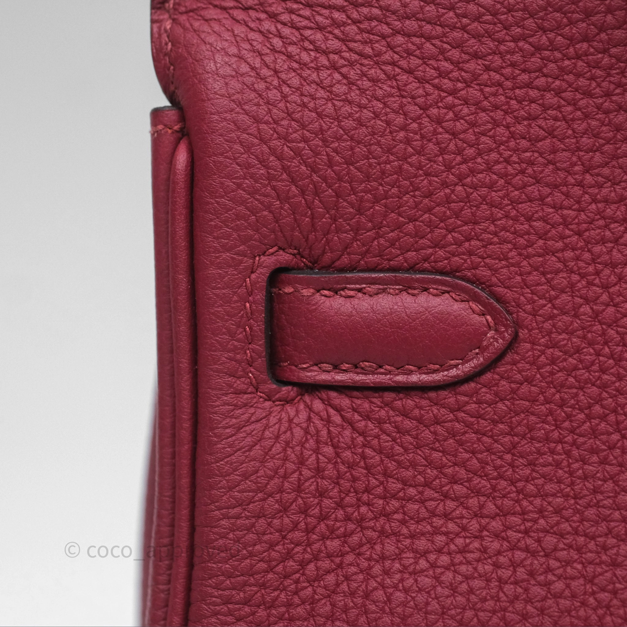 Herms Birkin 25 Retourne Rouge Grenat Togo Gold Hardware