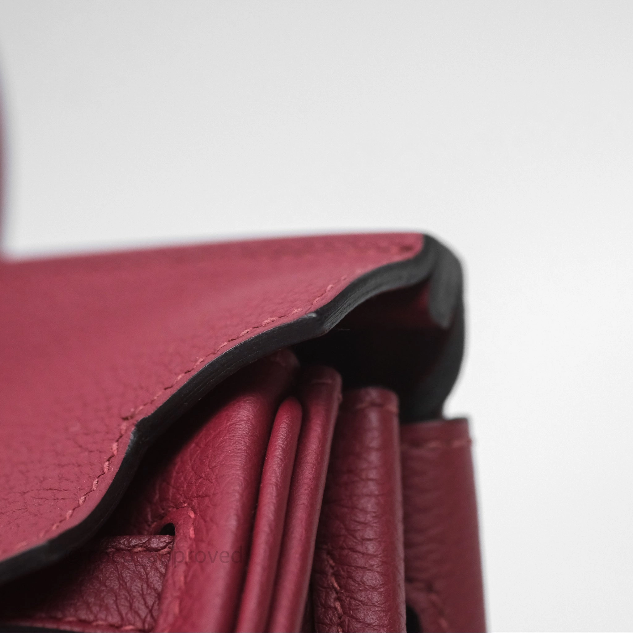 Herms Birkin 25 Retourne Rouge Grenat Togo Gold Hardware