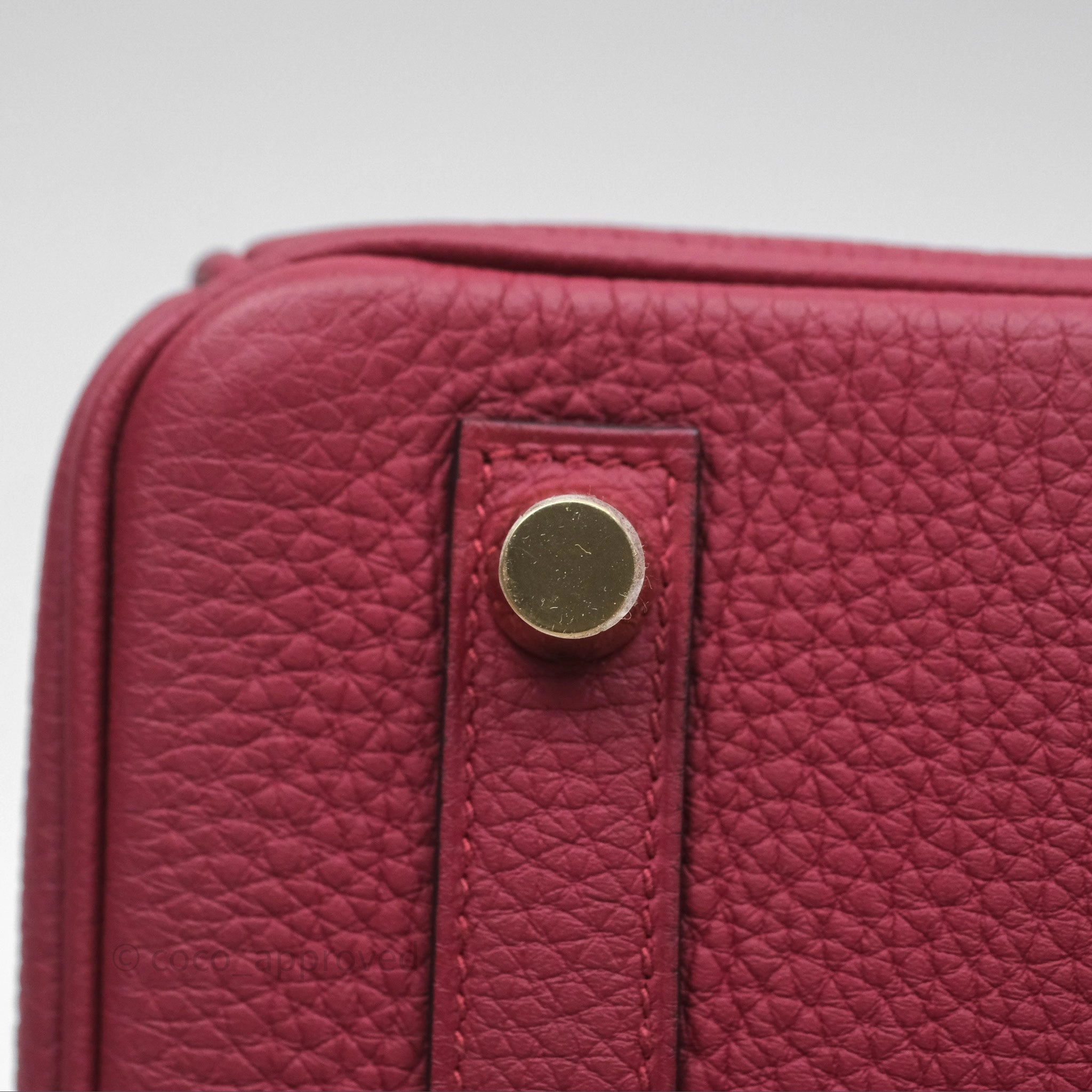 Herms Birkin 25 Retourne Rouge Grenat Togo Gold Hardware