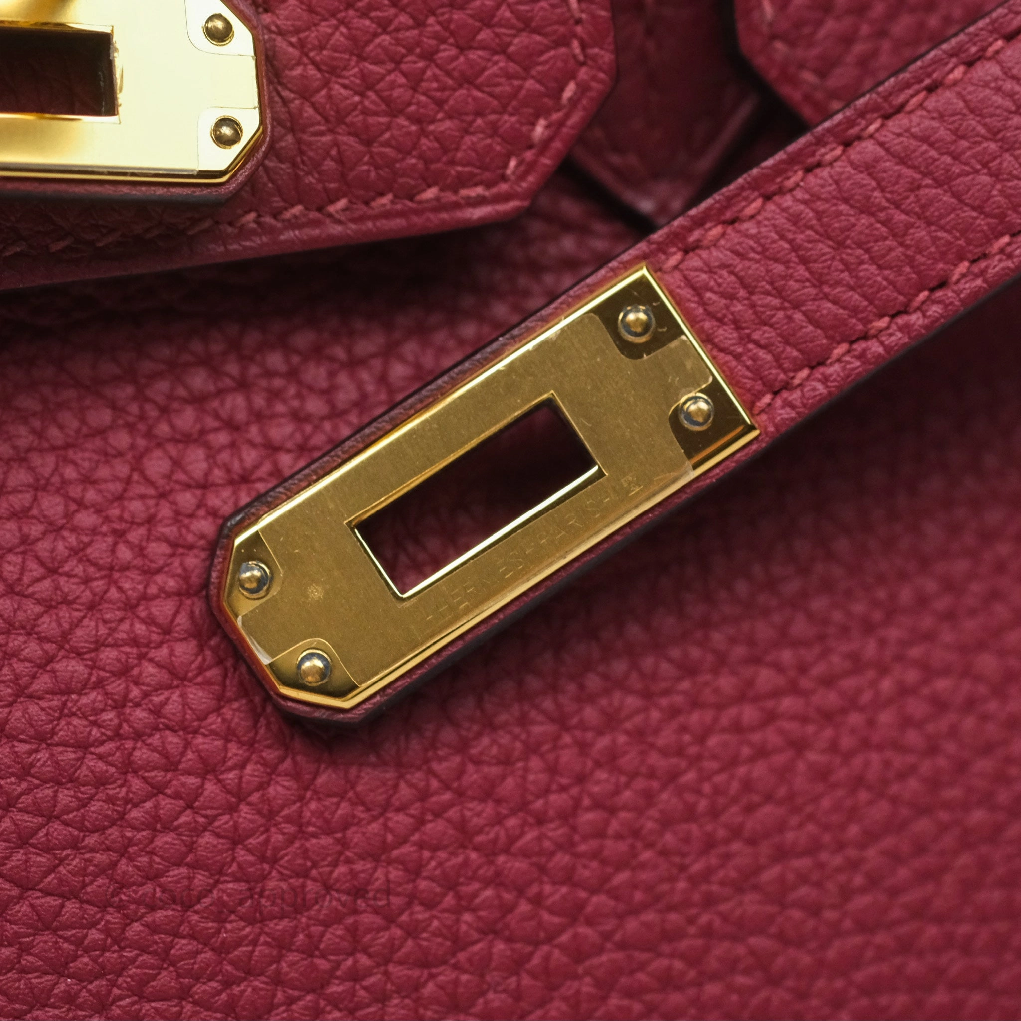 Herms Birkin 25 Retourne Rouge Grenat Togo Gold Hardware