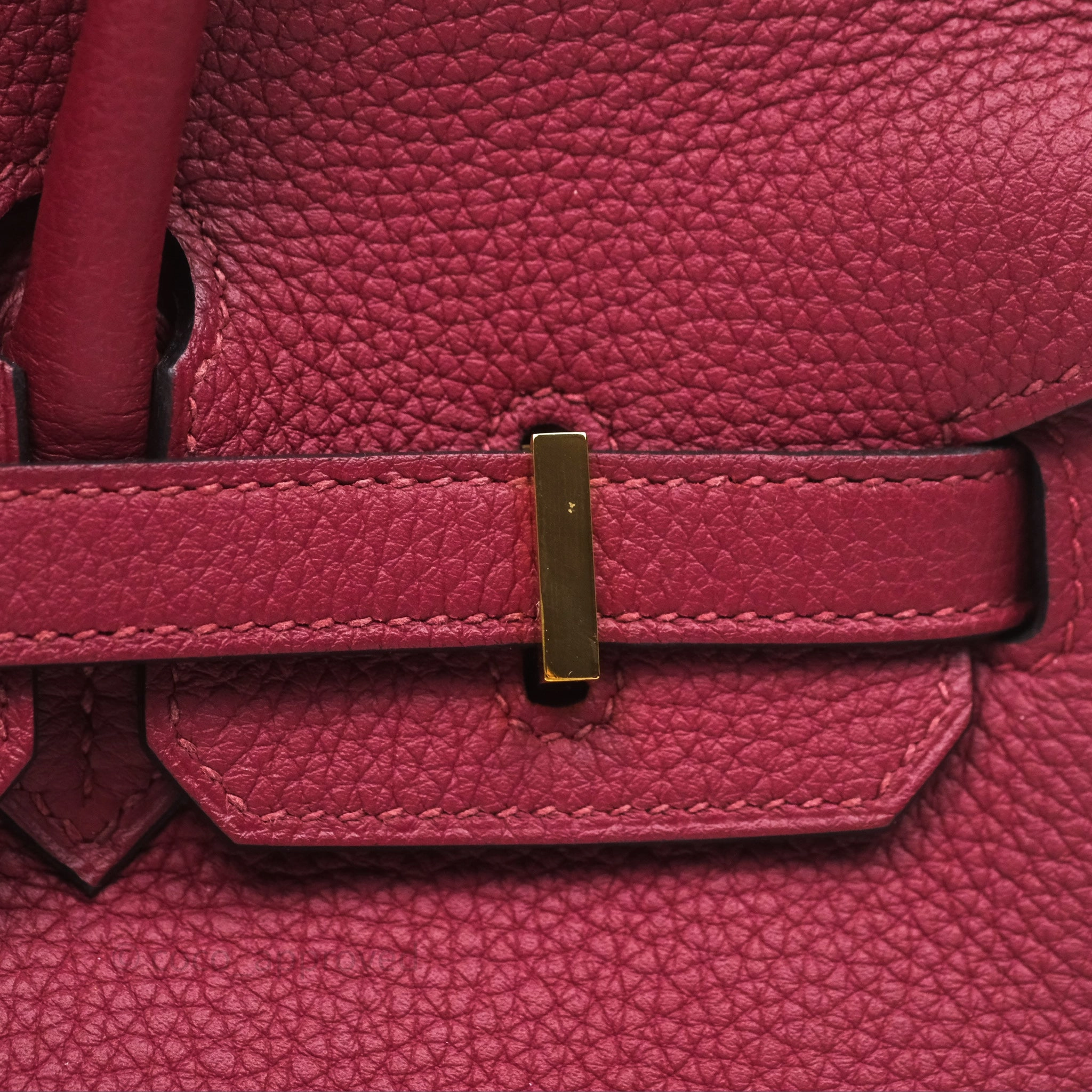 Herms Birkin 25 Retourne Rouge Grenat Togo Gold Hardware