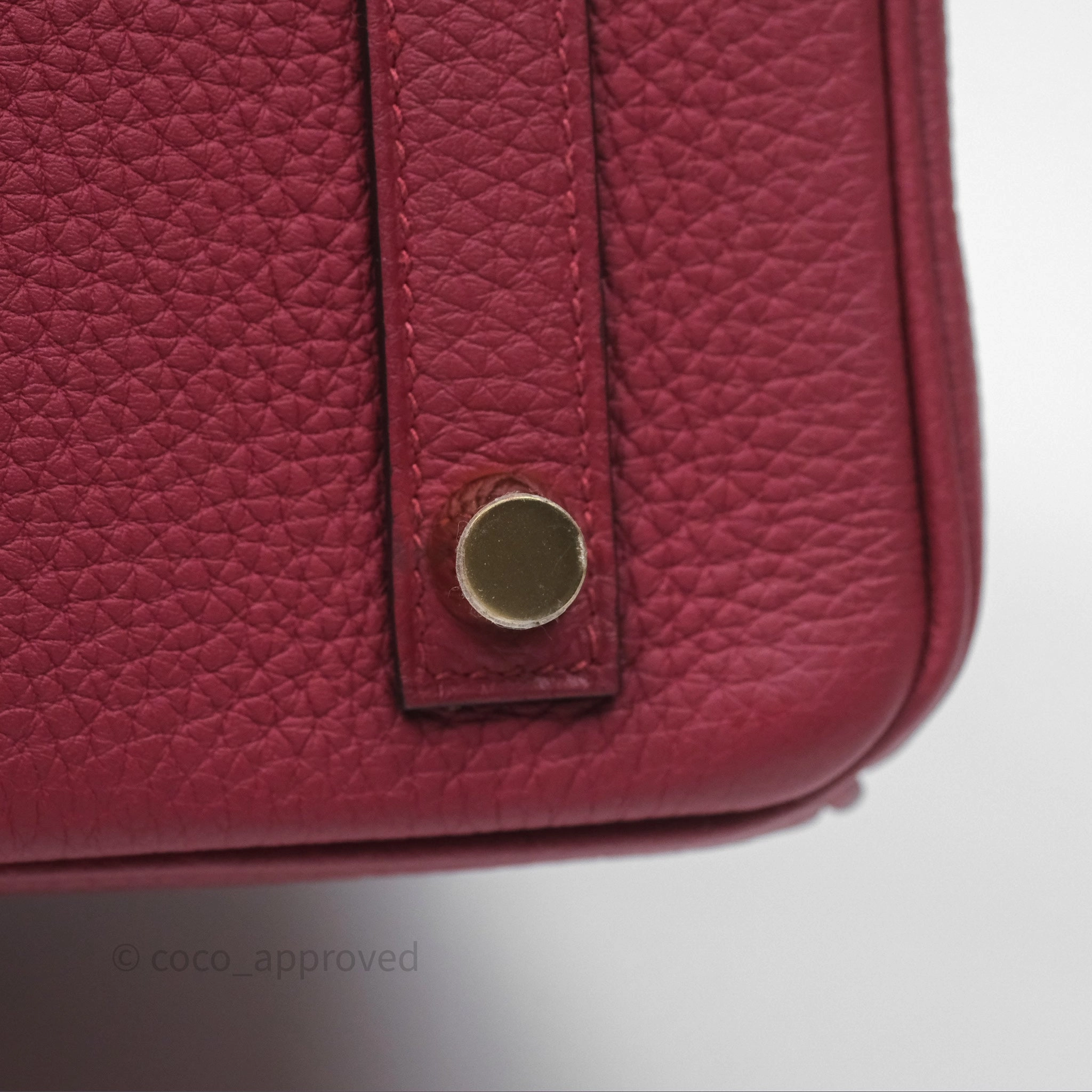 Herms Birkin 25 Retourne Rouge Grenat Togo Gold Hardware