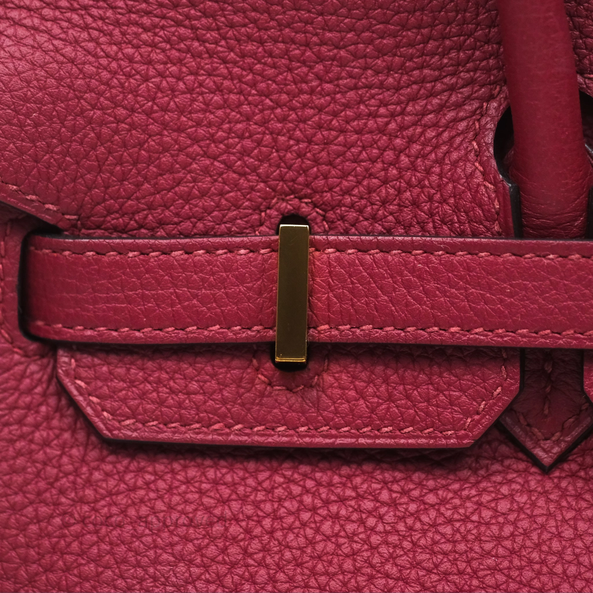 Herms Birkin 25 Retourne Rouge Grenat Togo Gold Hardware
