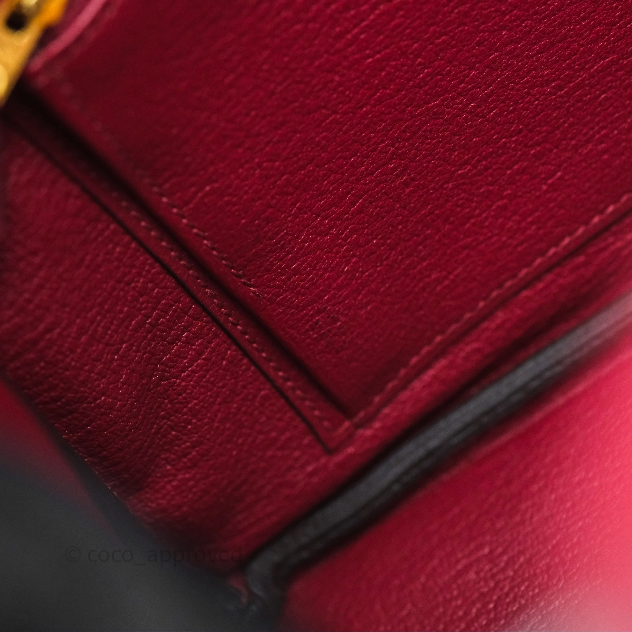 Herms Birkin 25 Retourne Rouge Grenat Togo Gold Hardware